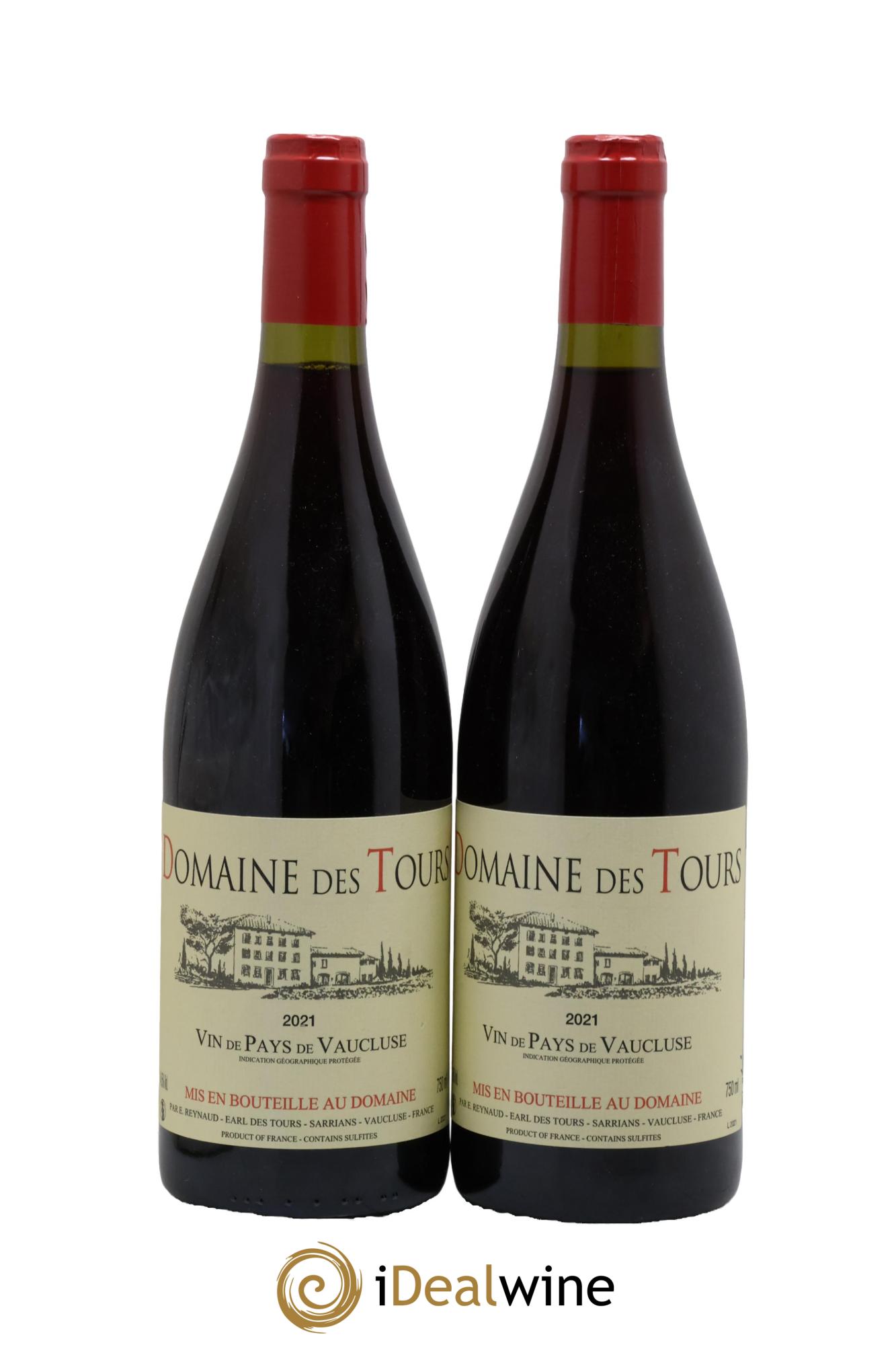 IGP Vaucluse (Vin de Pays de Vaucluse) Domaine des Tours Emmanuel Reynaud 2021 - Lot of 2 bottles - 0