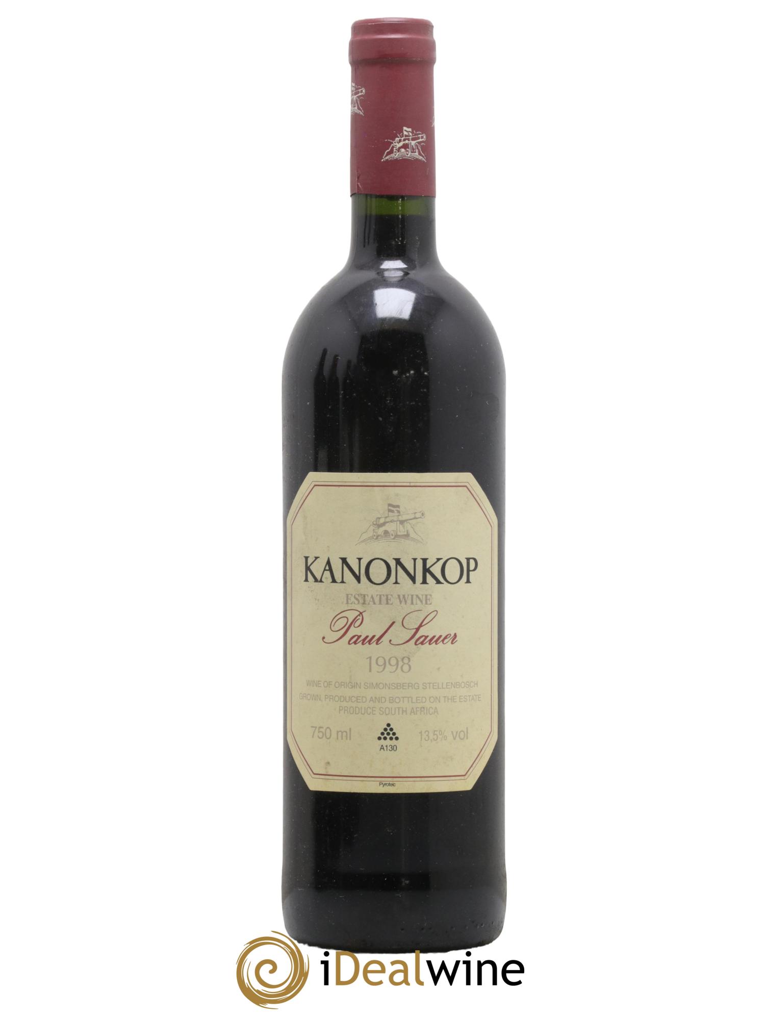 Stellenbosch Kanonkop Paul Sauer 1998 - Lot de 1 bouteille - 0