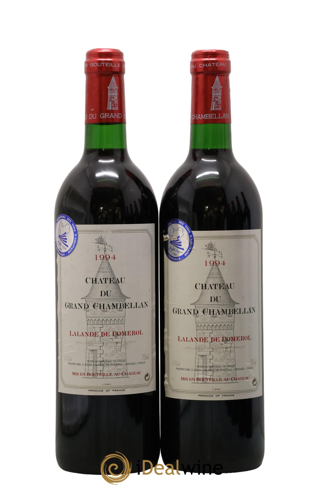 Lalande-de-Pomerol Château Du Grand Chambellan 1994 - Lot de 2 bouteilles - 0