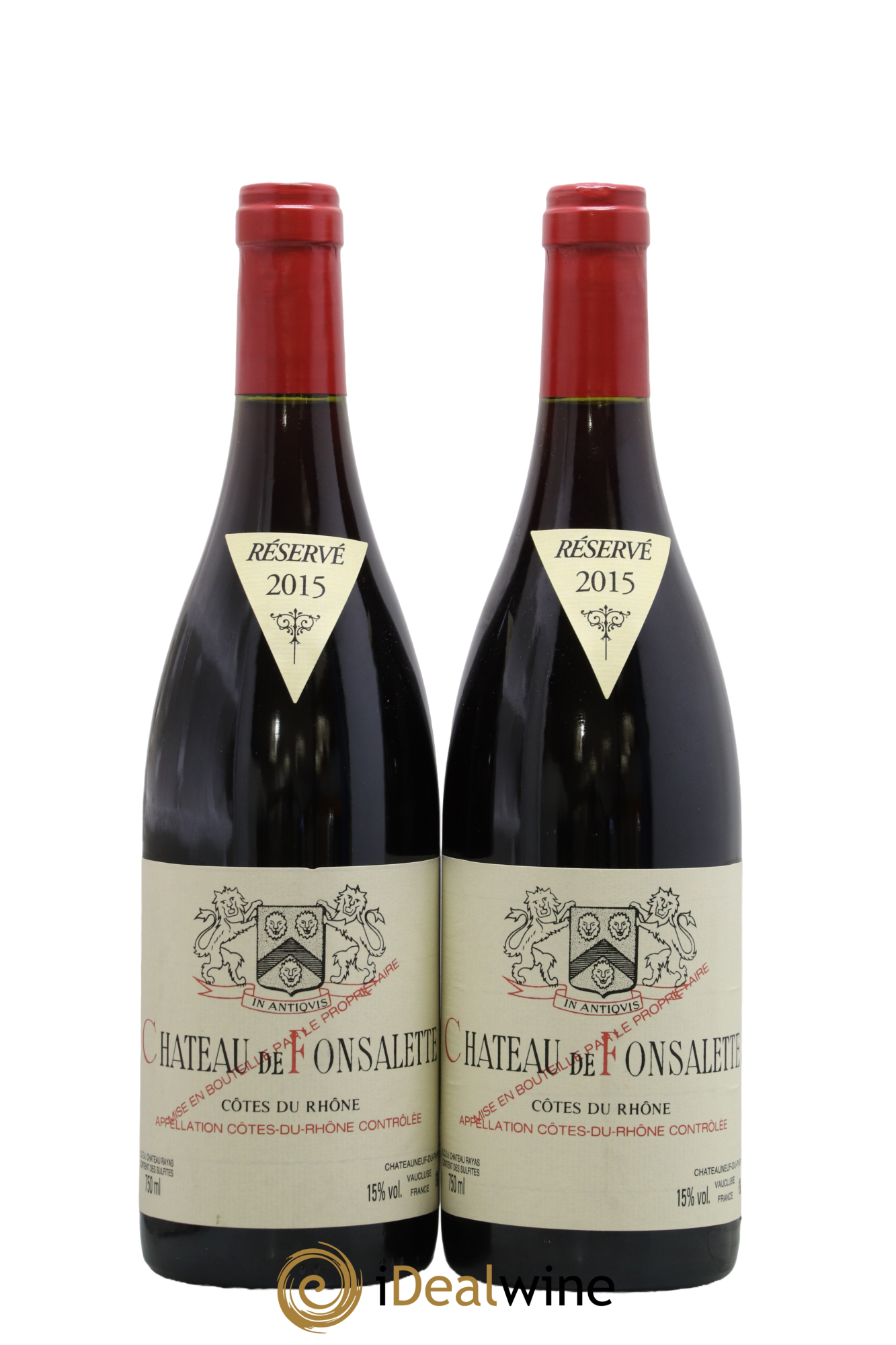 Côtes-du-Rhône Château de Fonsalette Emmanuel Reynaud 2015 - Lot of 2 bottles - 0