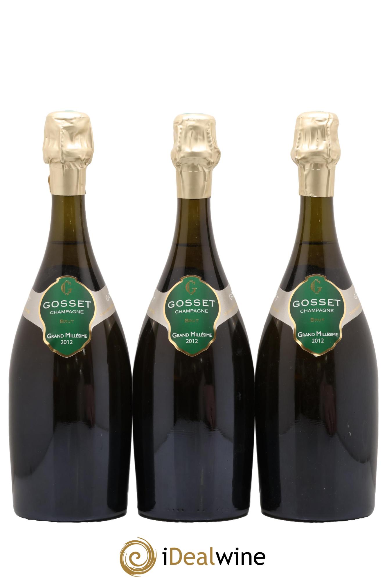 Grand Millésime Gosset 2012 - Lote de 3 botellas - 0