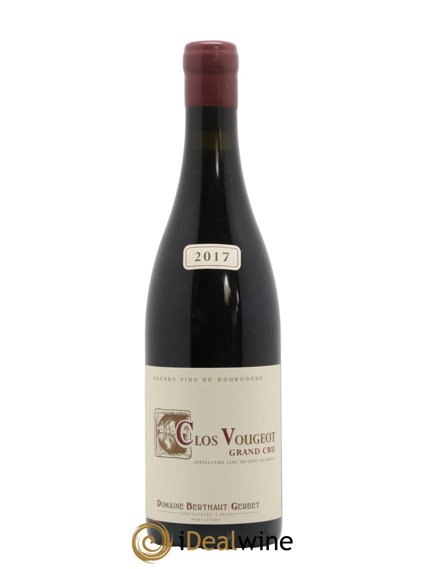 Clos de Vougeot Berthaut Gerbet (Domaine) 2017 - Lot de 1 bouteille - 0