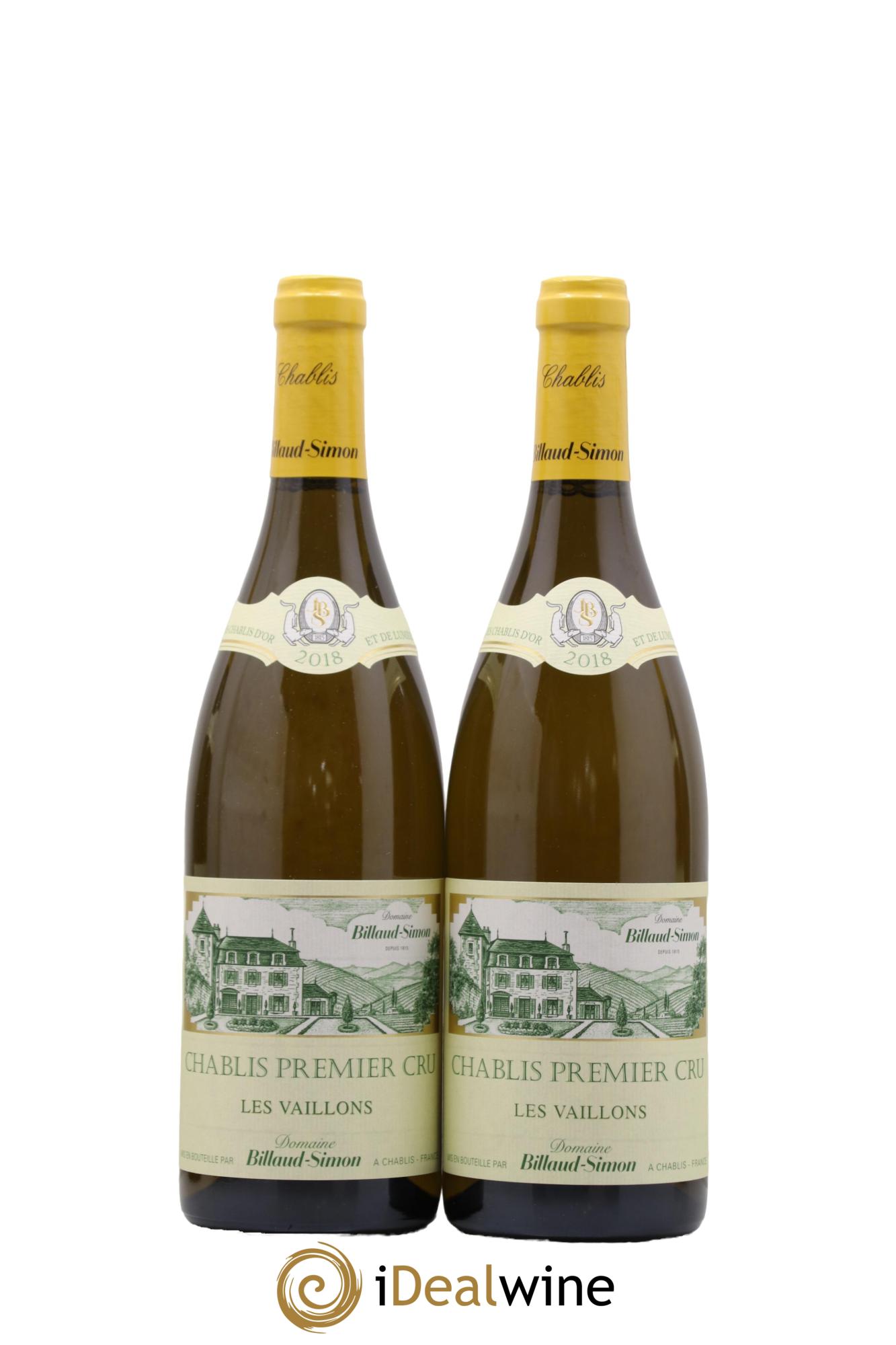 Chablis 1er Cru Les Vaillons Billaud-Simon (Domaine) 2018 - Lot de 2 bouteilles - 0