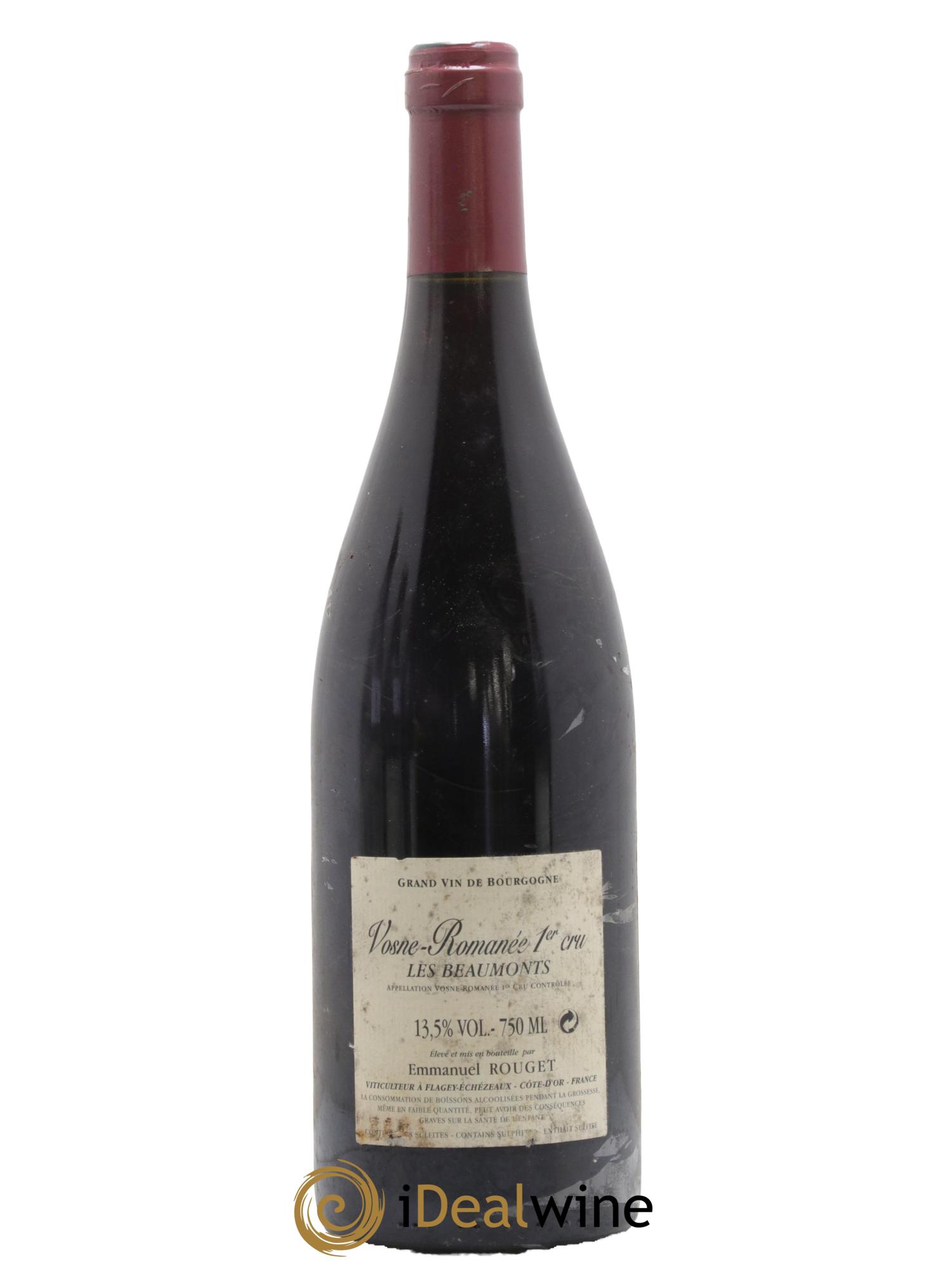 Vosne-Romanée 1er Cru Les Beaumonts Emmanuel Rouget 2008 - Lot of 1 bottle - 1