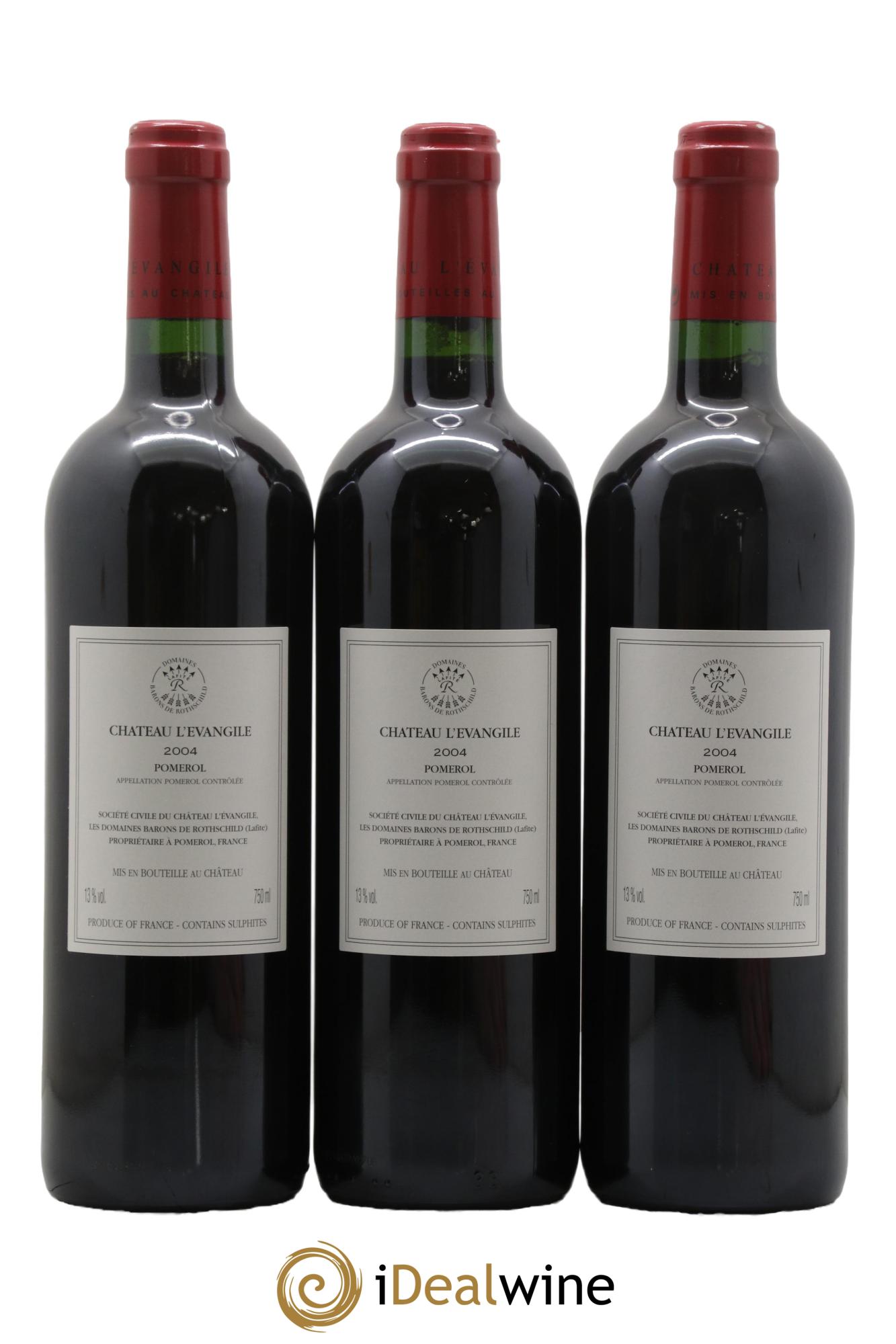 Château l' Évangile 2004 - Lotto di 3 bottiglie - 1