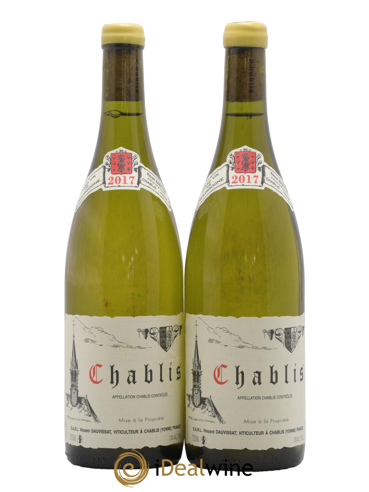 Chablis Vincent Dauvissat (Domaine) 2017 - Lot of 2 bottles - 0