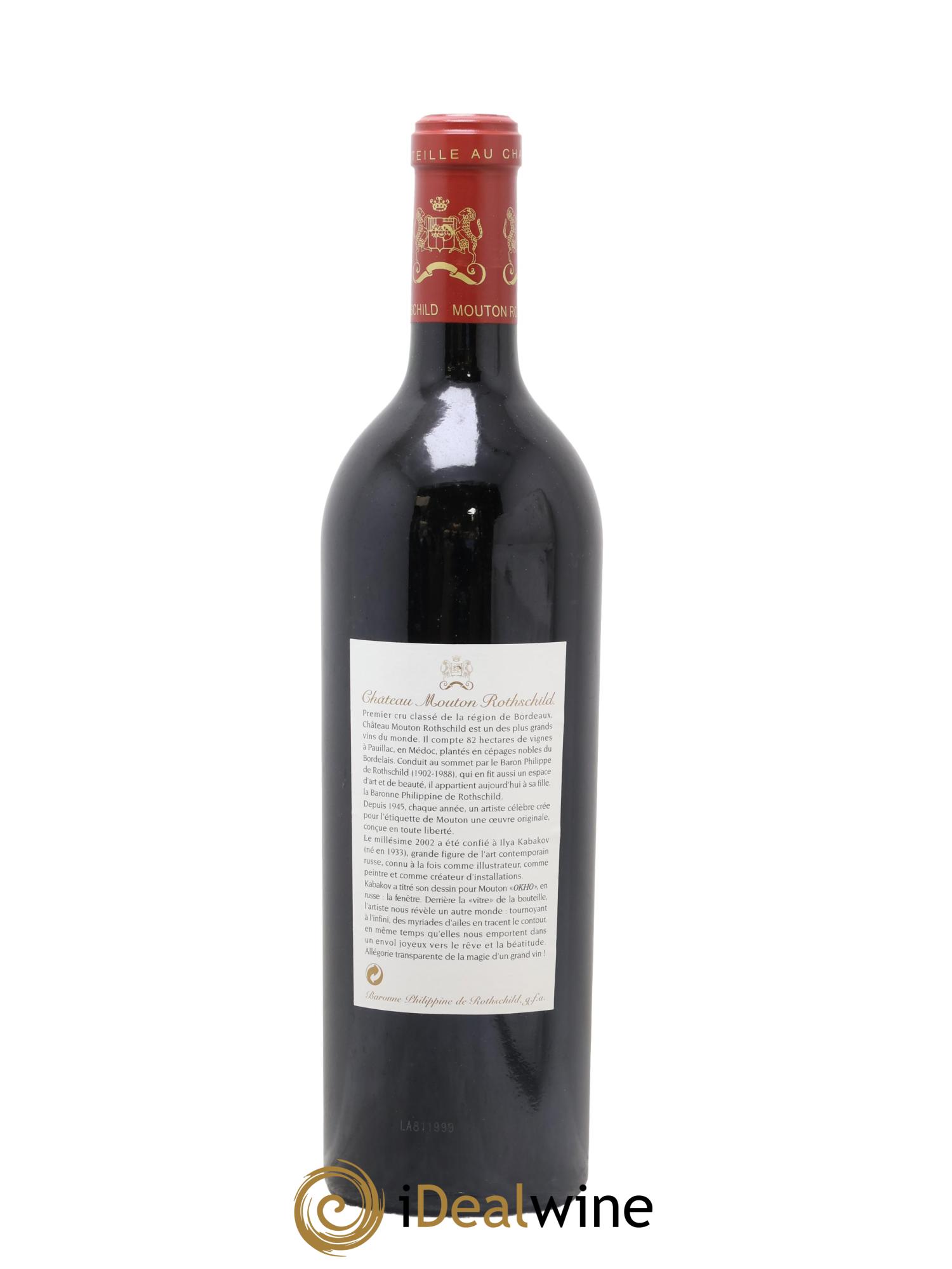 Château Mouton Rothschild 1er Grand Cru Classé 2002 - Lot of 1 bottle - 1