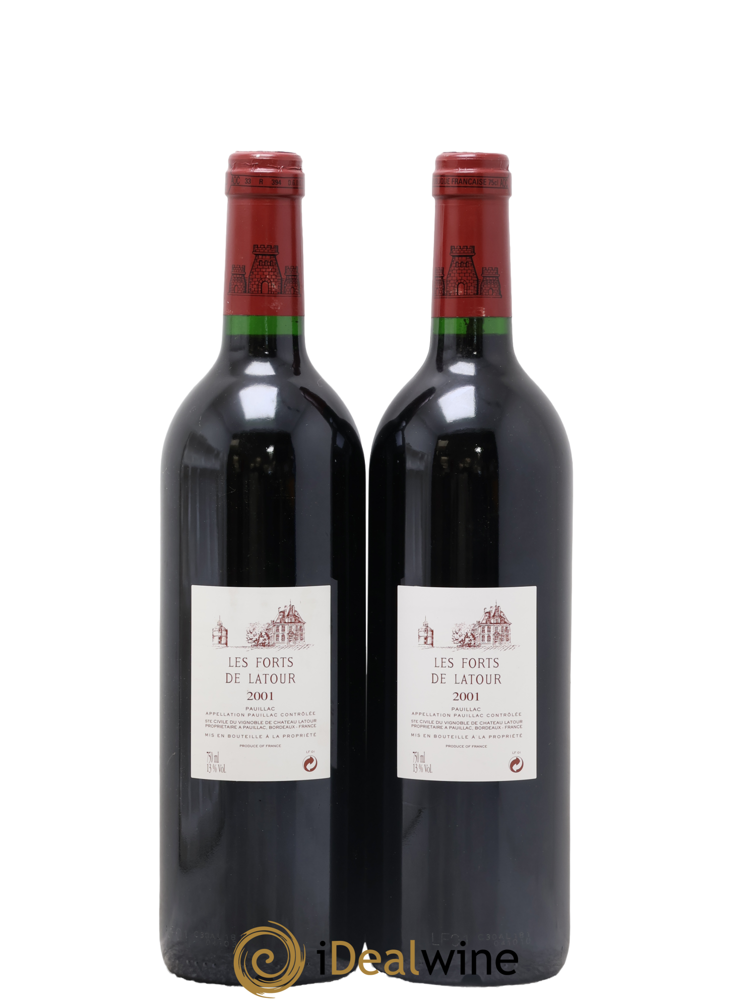 Les Forts de Latour Second Vin 2001 - Posten von 2 Flaschen - 1