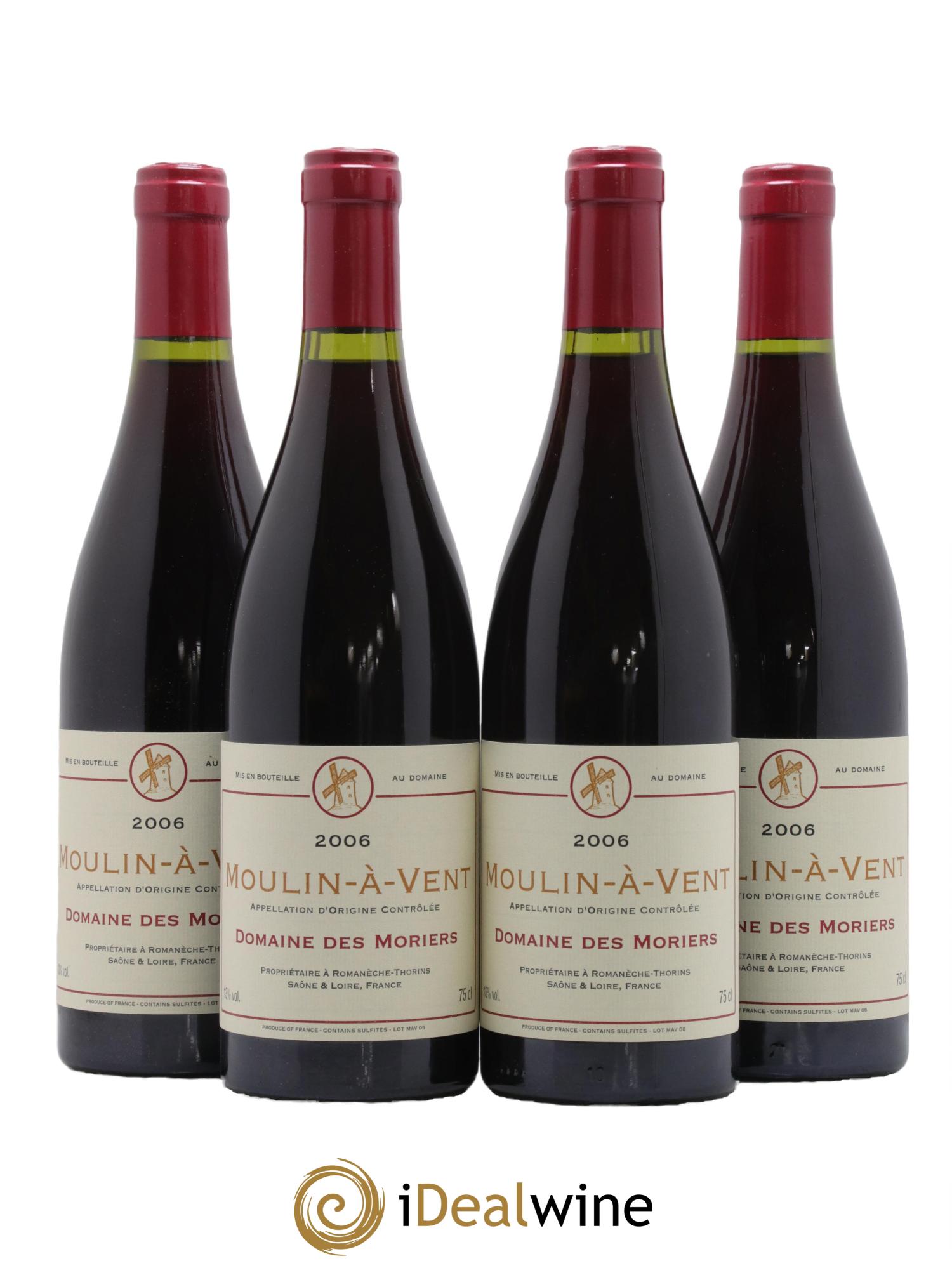 Moulin-à-Vent Moriers 2006 - Lot de 4 bouteilles - 0