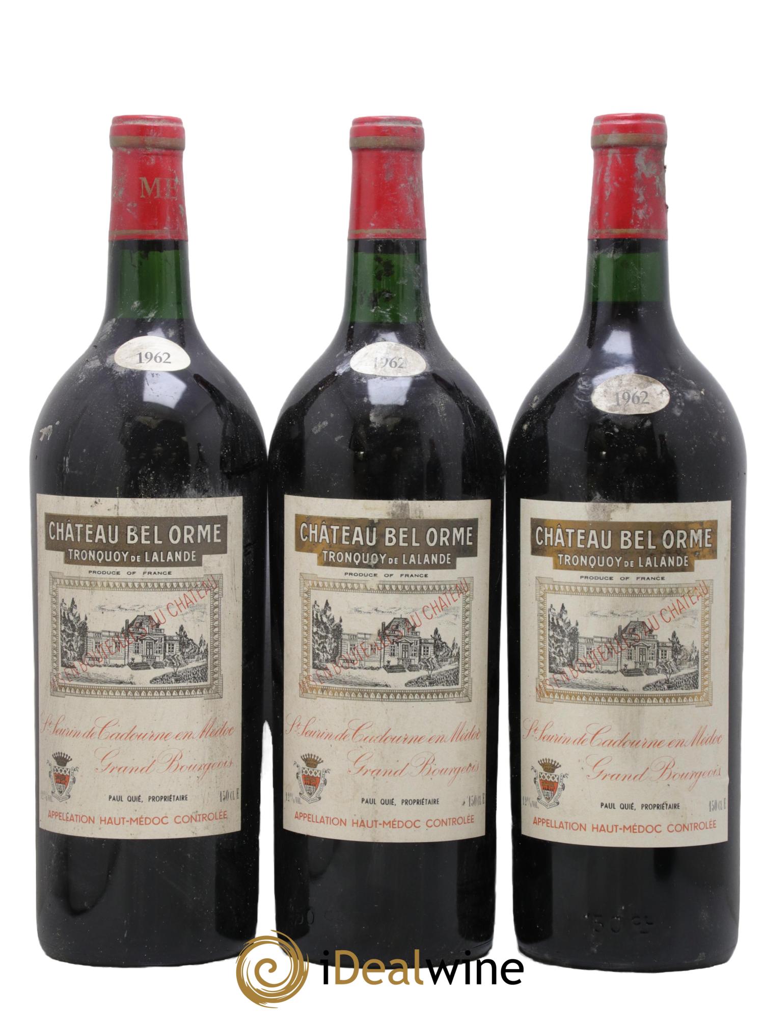 Château Bel Orme Tronquoy de Lalande Cru Bourgeois 1962 - Posten von 3 Magnum - 0