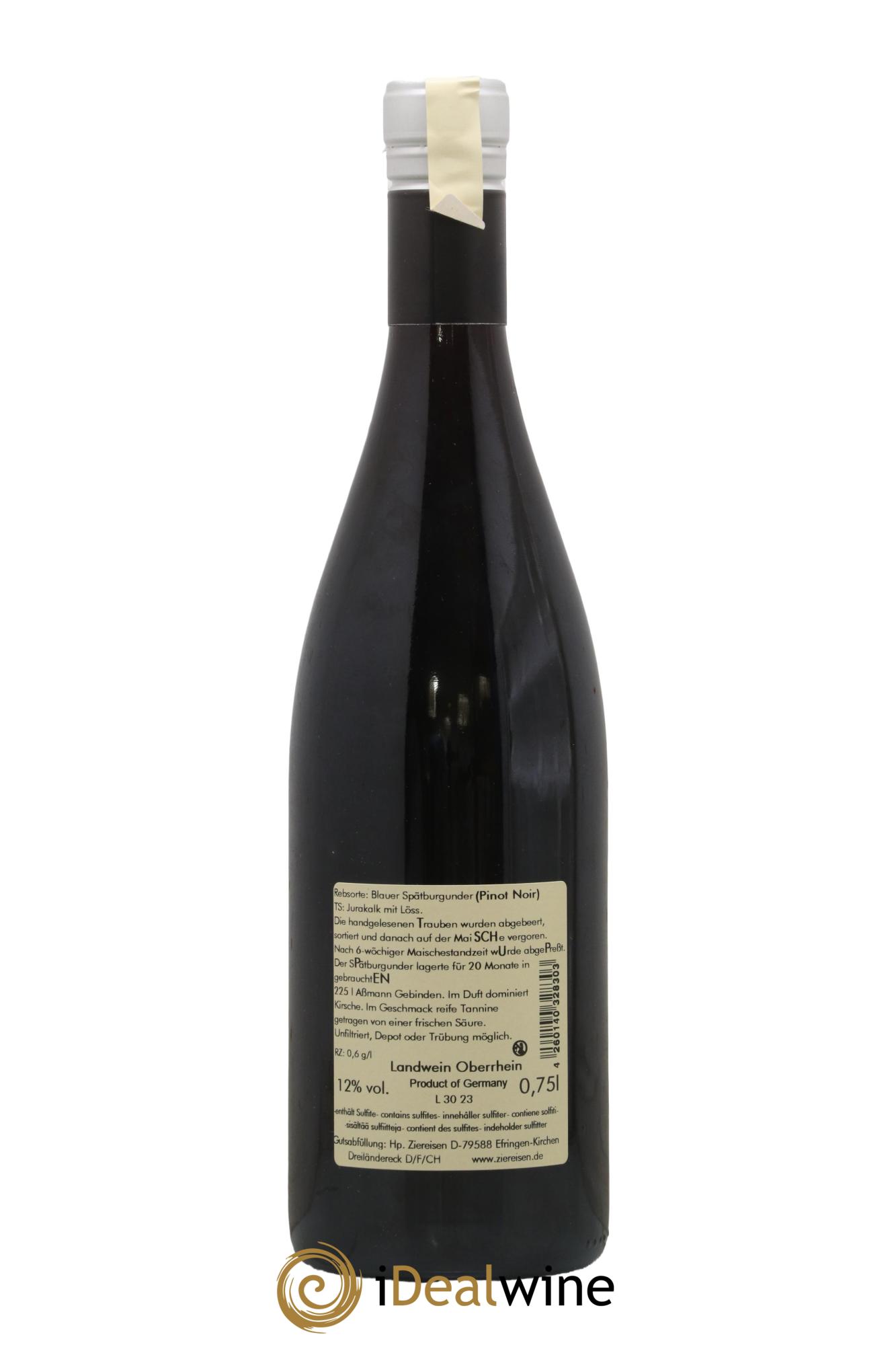 Allemagne Landwein Oberrhein Baden Pinot Noir Ziereisen Tschuppen 2021 - Lot of 1 bottle - 1