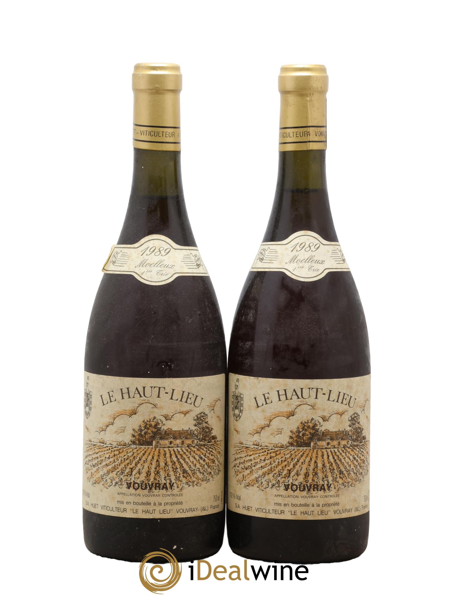 Vouvray Le Haut-Lieu Moelleux 1ère Trie Domaine Huet 1989 - Lot de 2 bouteilles - 0