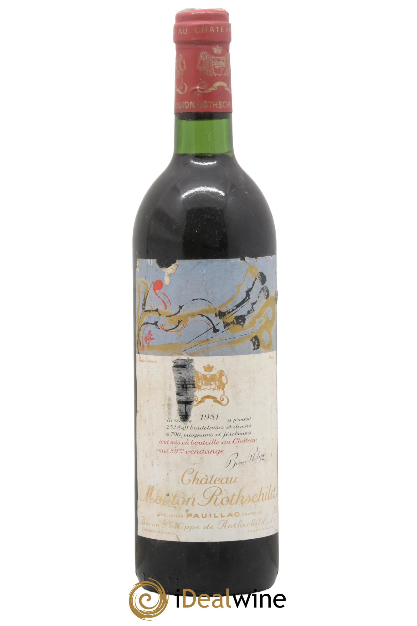 Château Mouton Rothschild 1er Grand Cru Classé 1981 - Lot of 1 bottle - 0