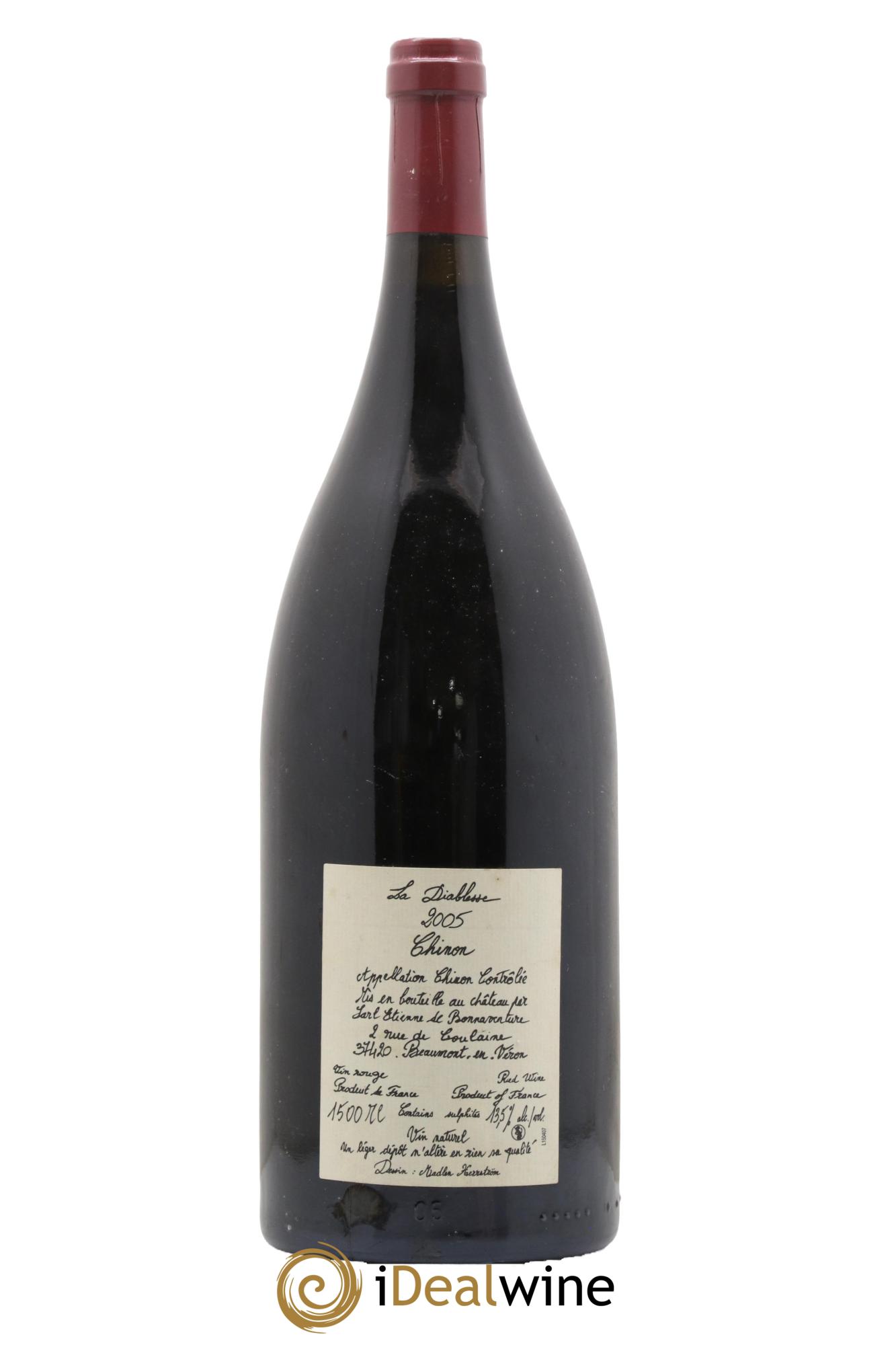 Chinon La Diablesse Domaine Bonnaventure 2005 - Lot de 1 magnum - 1