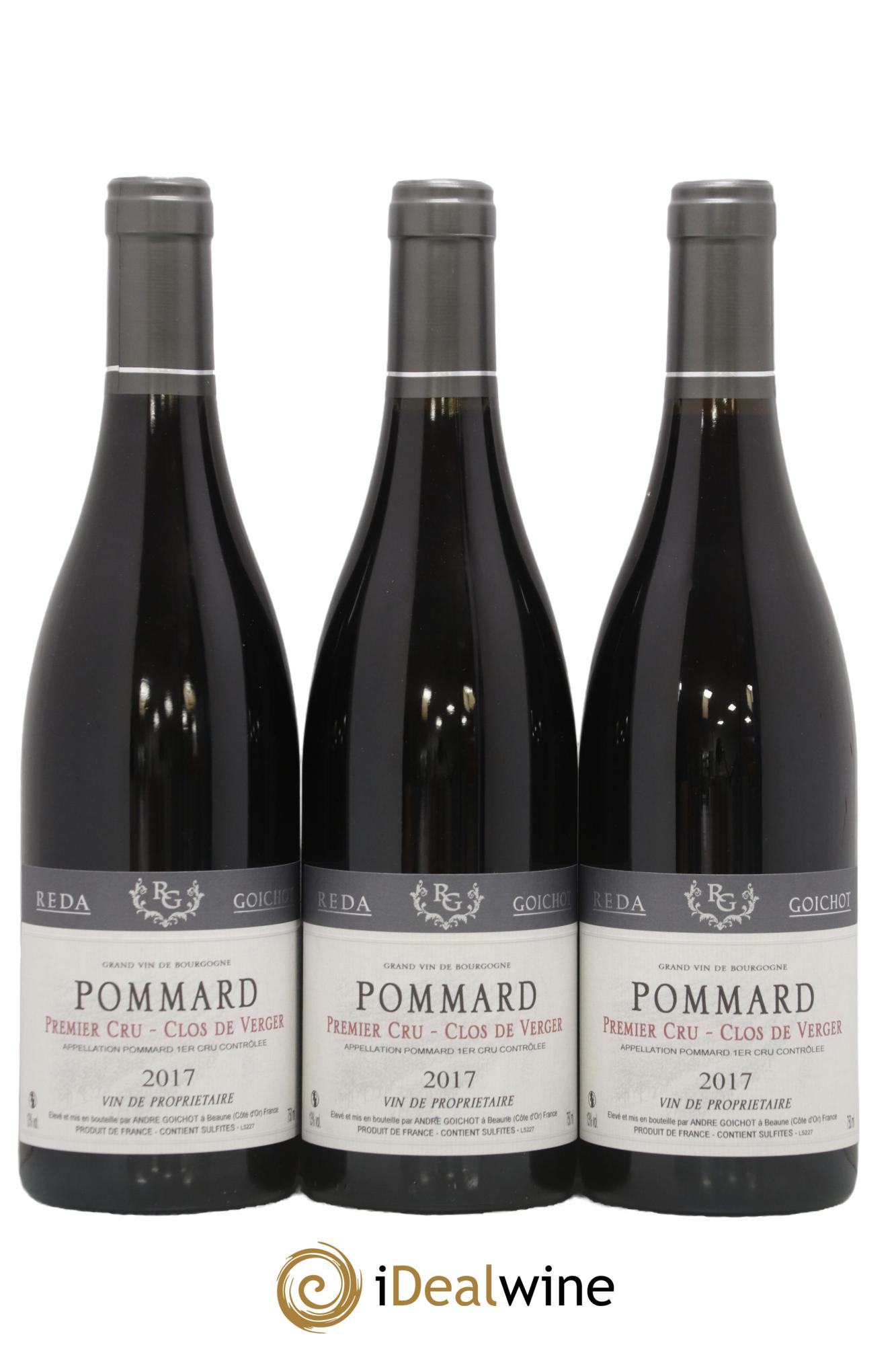 Pommard 1er Cru Clos De Verger Goichot 2017 - Lotto di 3 bottiglie - 0