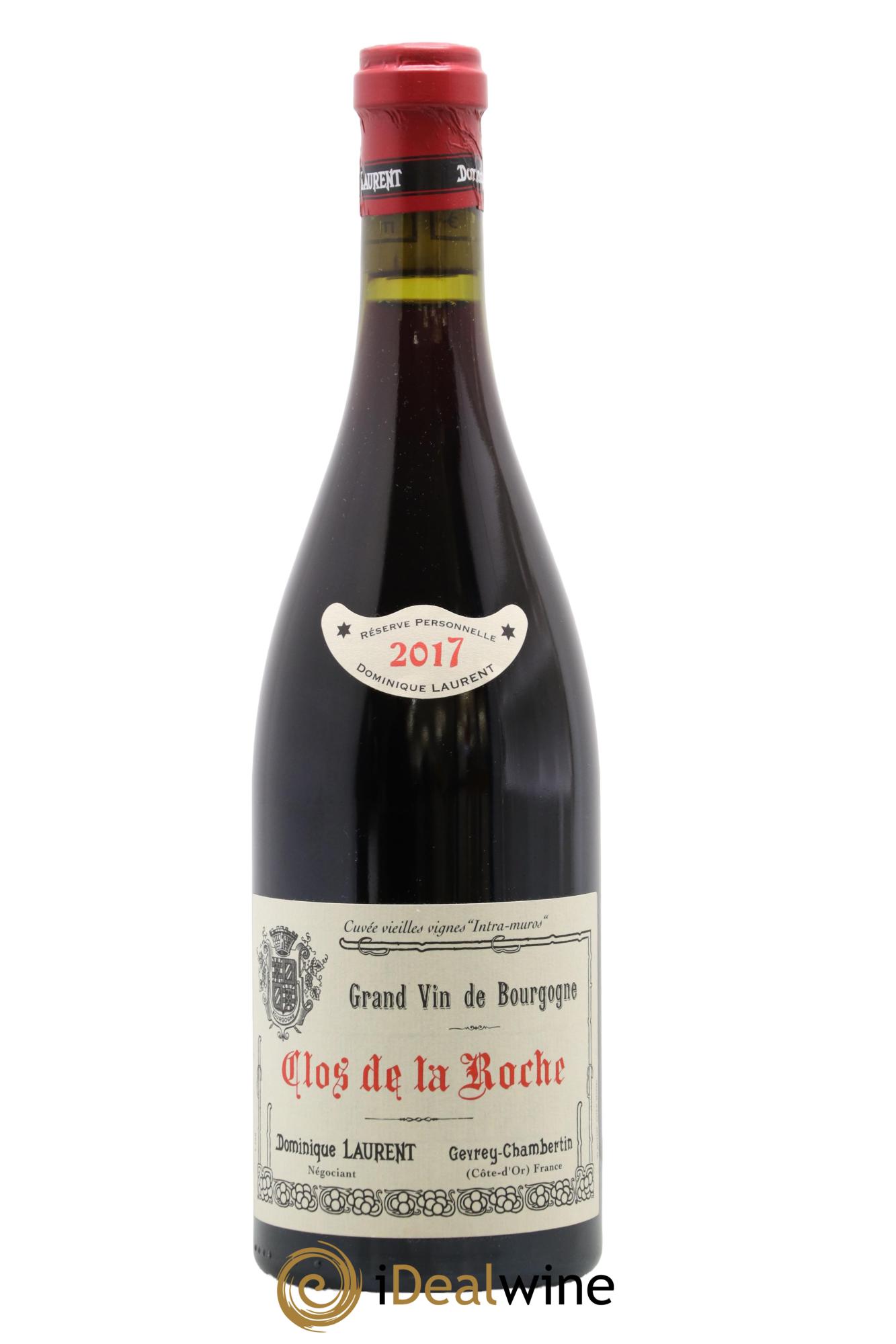 Clos de la Roche Grand Cru Vieilles vignes Intra-muros Dominique Laurent 2017 - Lot de 1 bouteille - 0