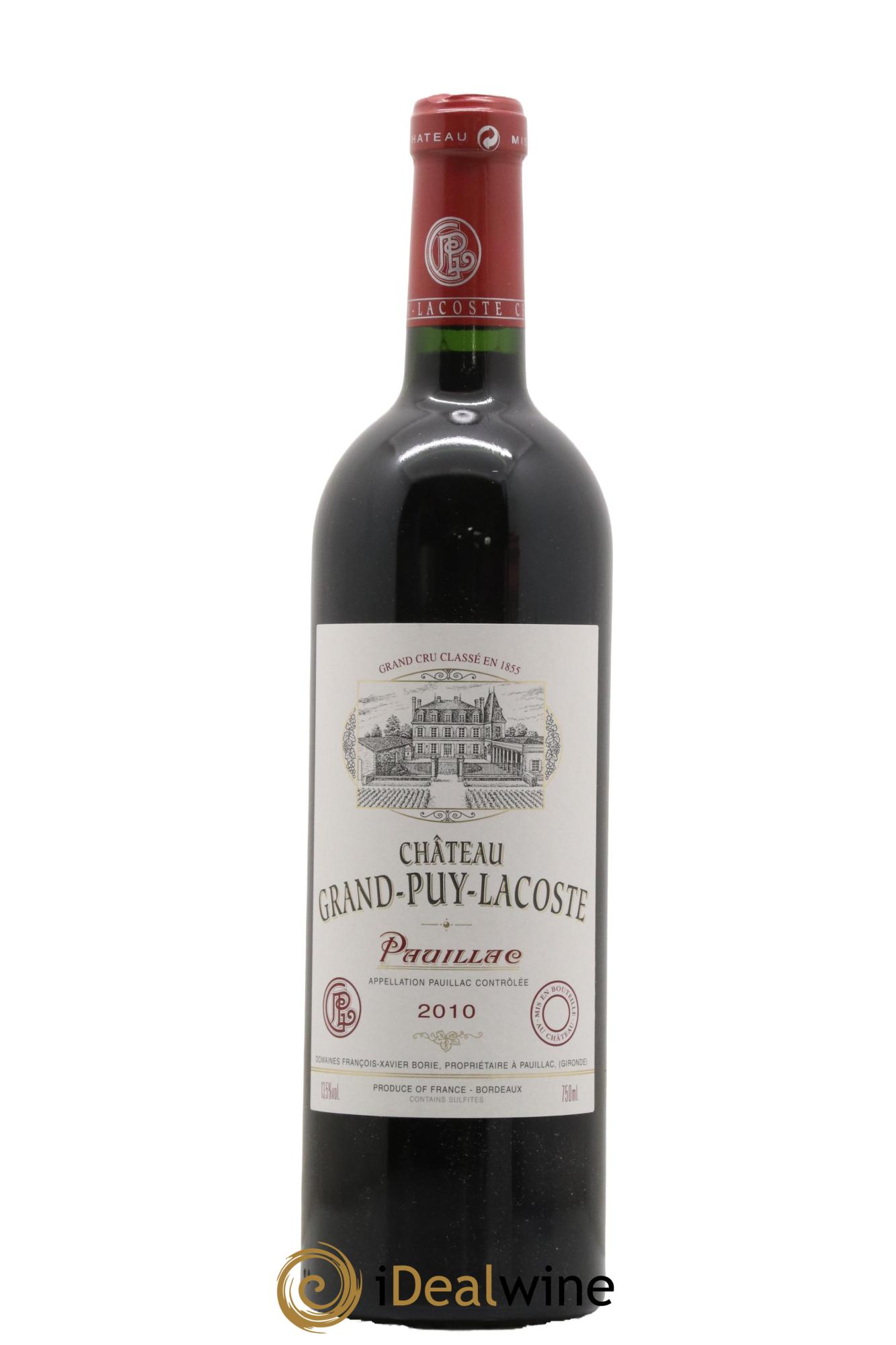 Château Grand Puy Lacoste 5ème Grand Cru Classé 2010 - Lot de 1 bouteille - 0