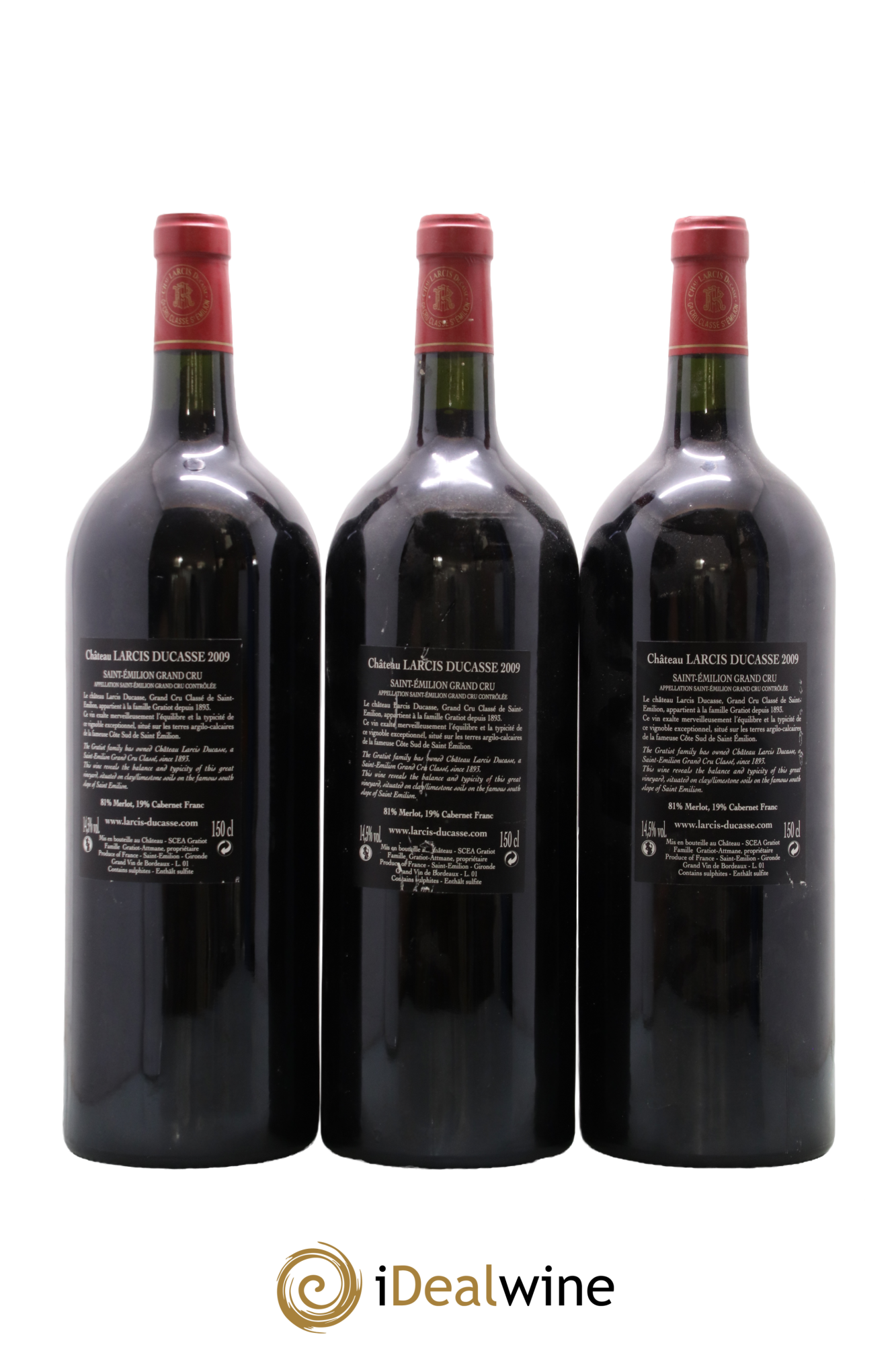 Château Larcis Ducasse 1er Grand Cru Classé B 2009 - Lot de 3 magnums - 1