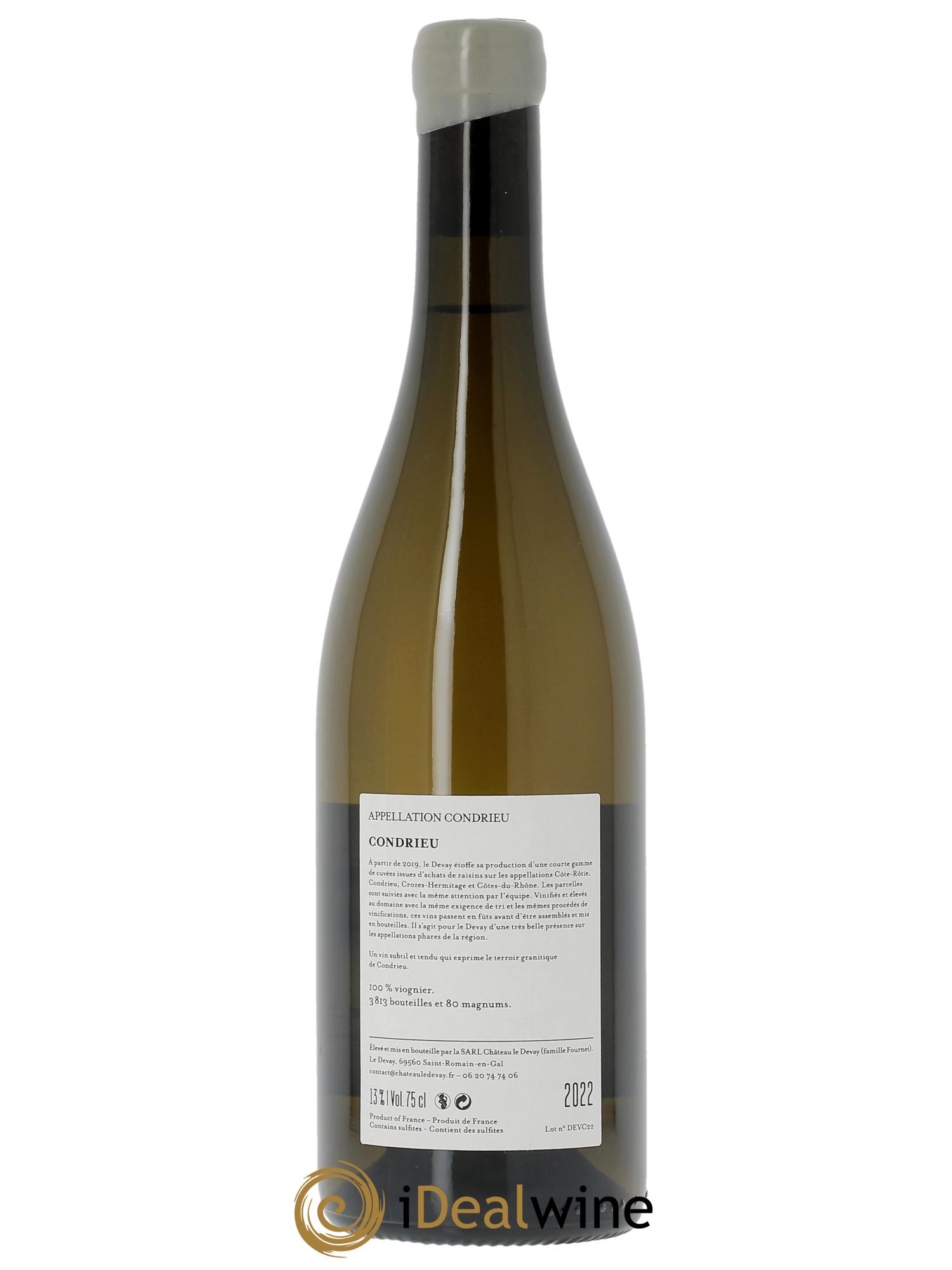Condrieu Château le Devay 2022 - Lot de 1 bouteille - 1