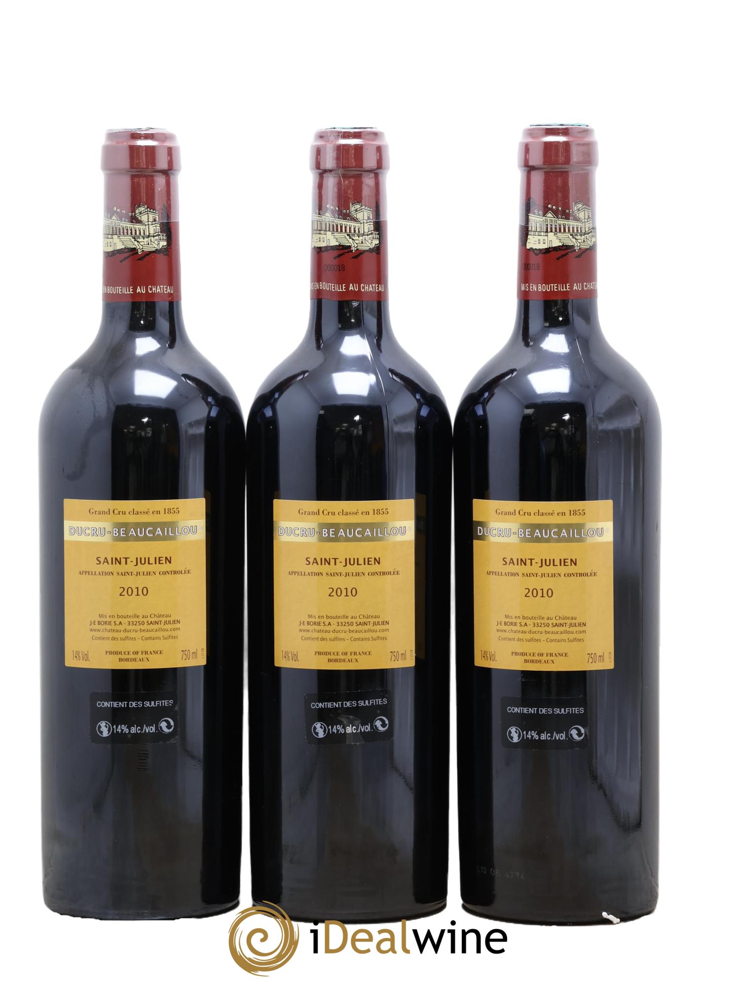 Château Ducru Beaucaillou 2ème Grand Cru Classé 2010 - Lot de 6 bouteilles - 4