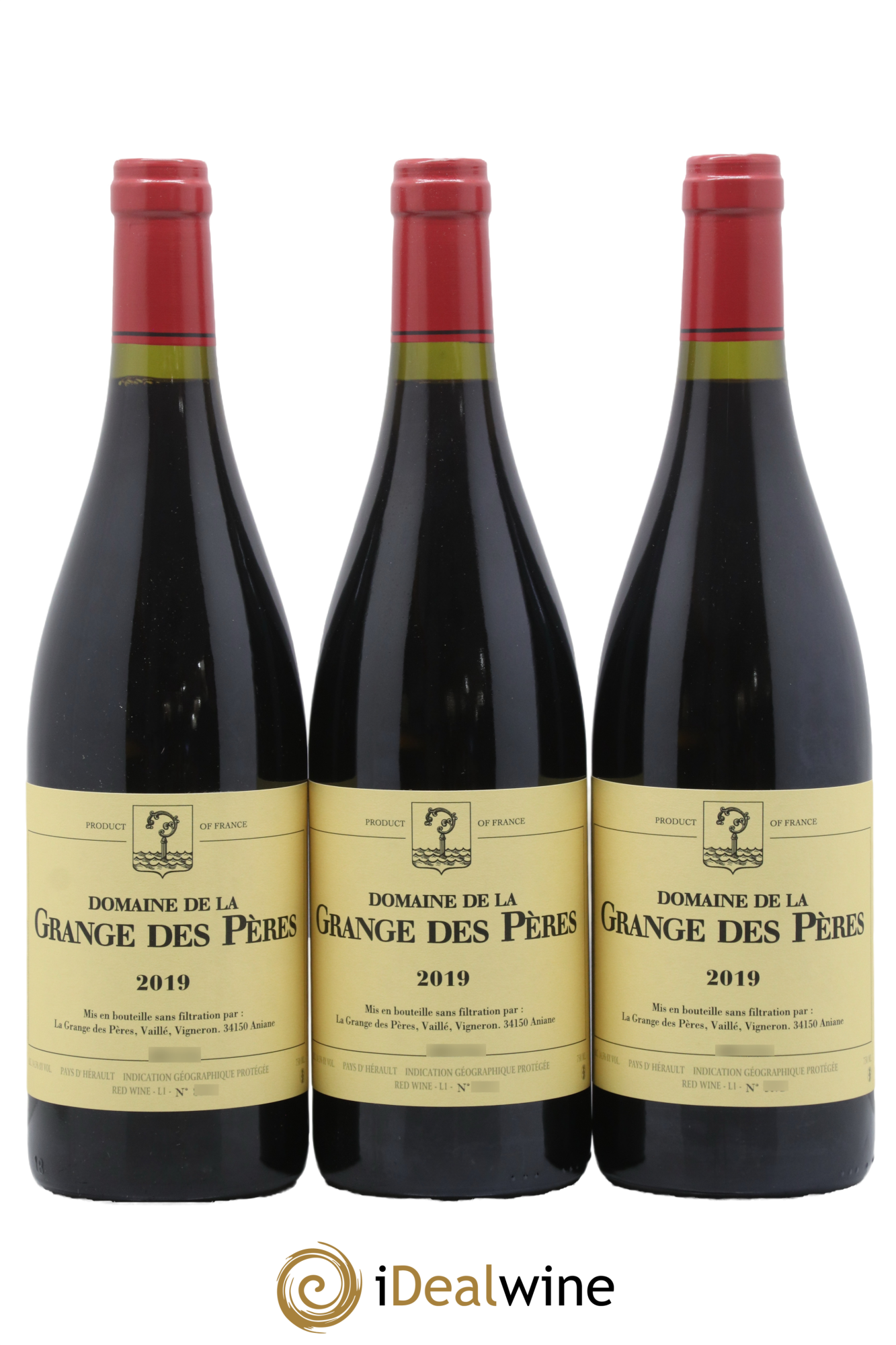 Pays d'Hérault Grange des Pères Laurent Vaillé 2019 - Lot de 3 bouteilles - 0