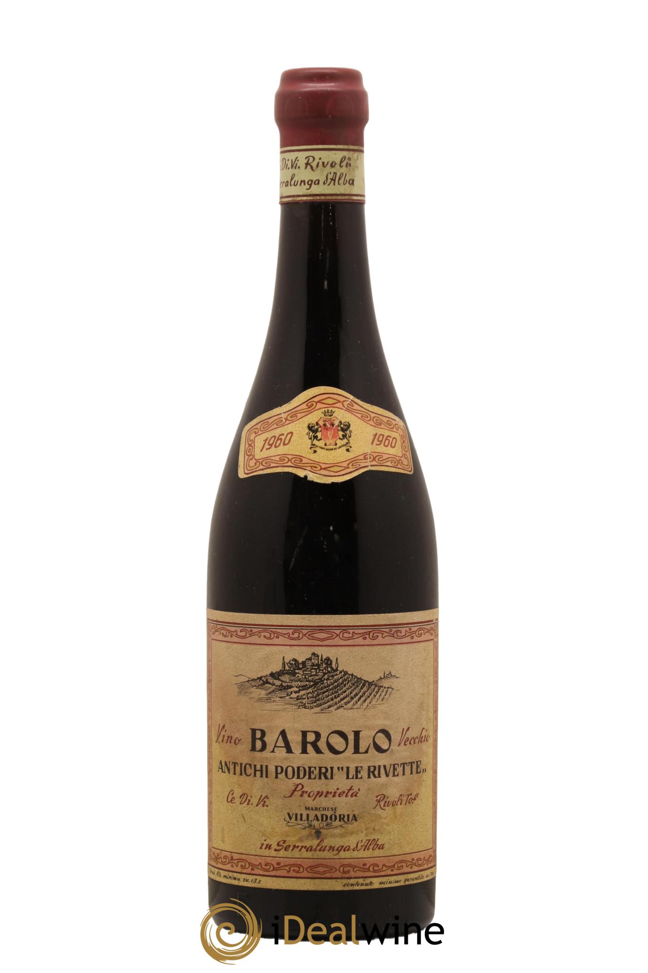 Barolo Poderi La Rivetti Villadoria 1960 - Lot of 1 bottle - 0