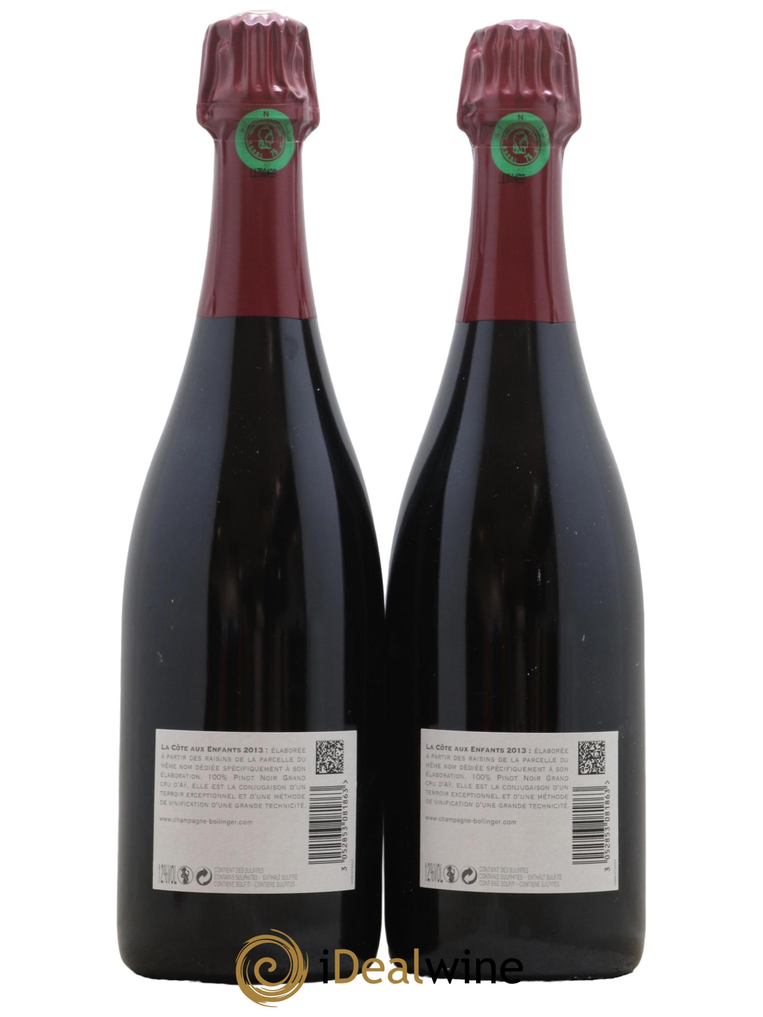 La Côte Aux Enfants Bollinger 2013 - Lot de 2 bouteilles - 1