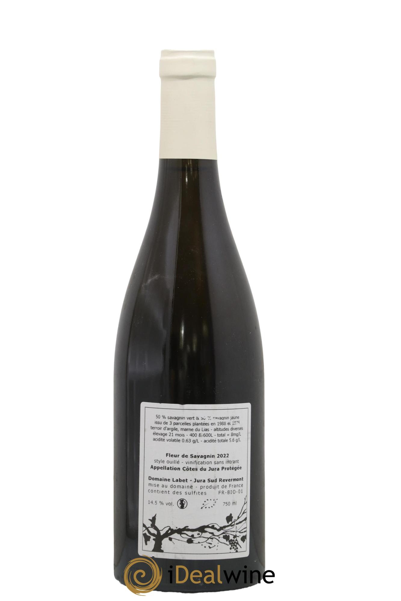 Côtes du Jura Fleur de Savagnin Romain - Julien - Charline Labet 2022 - Lot de 1 bouteille - 1