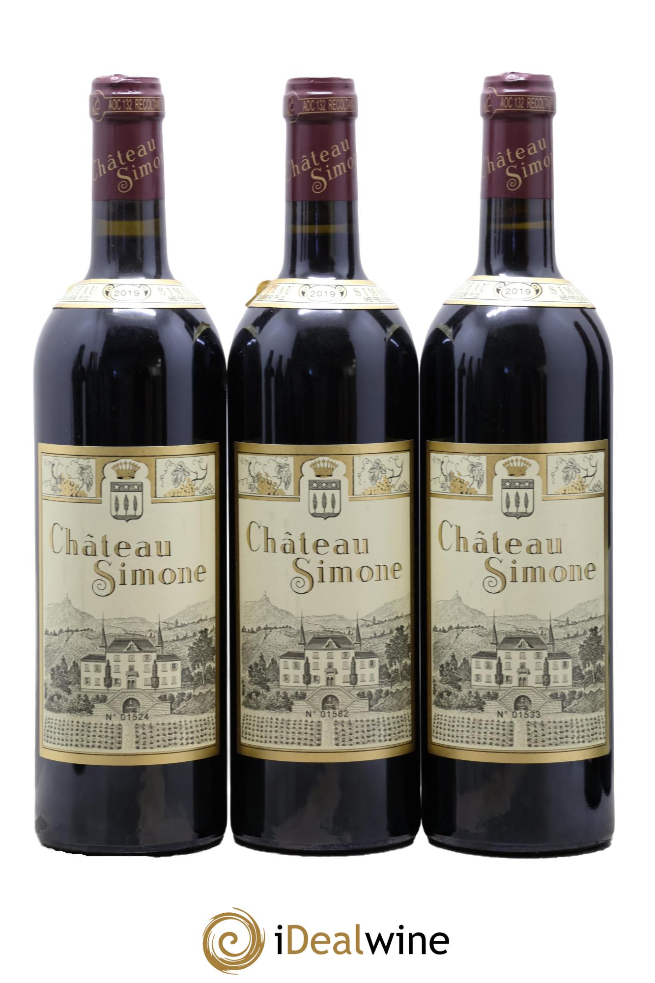 Palette Château Simone Famille Rougier 2019 - Lot of 3 bottles - 0