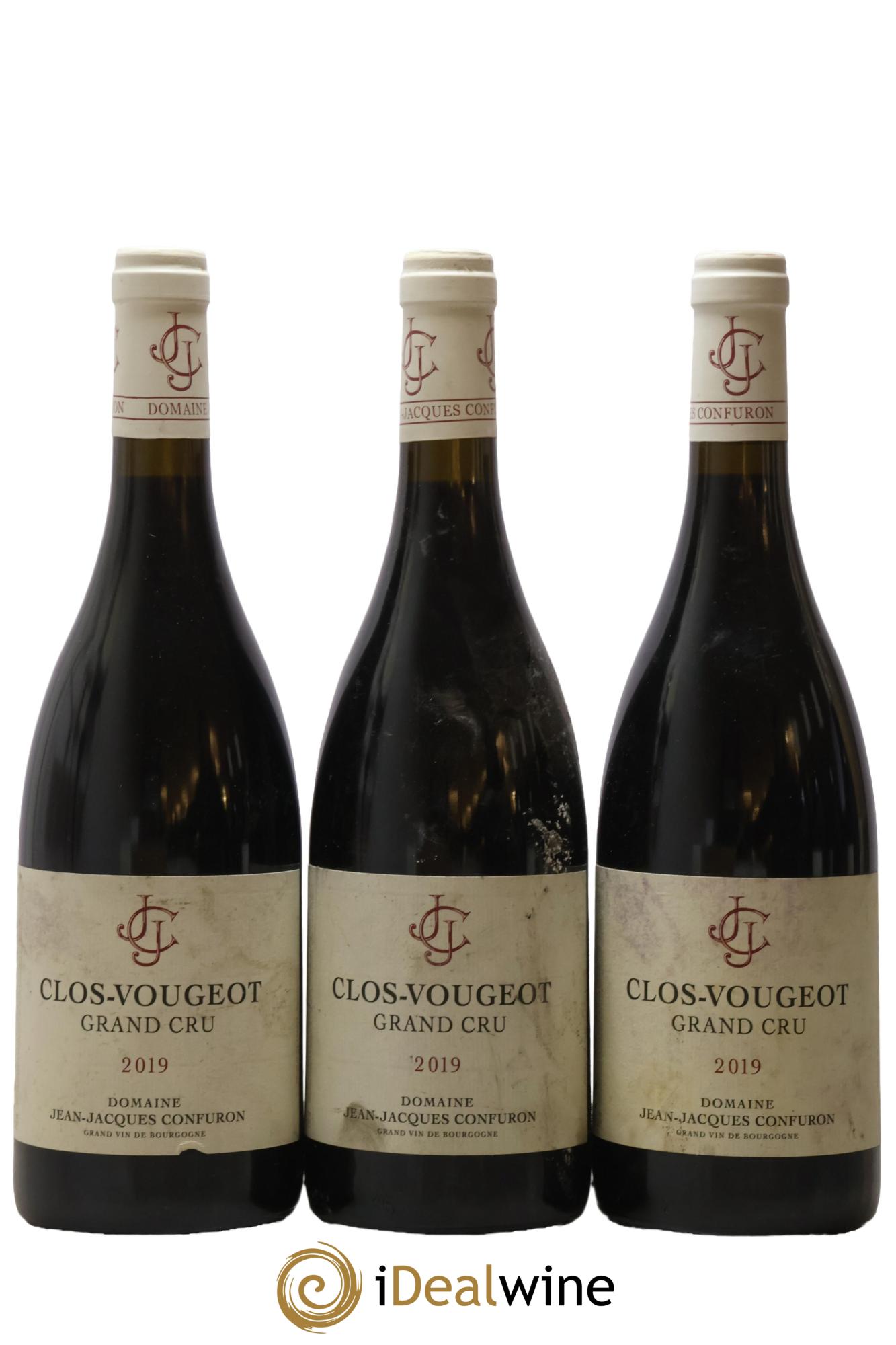 Clos de Vougeot Grand Cru Jean-Jacques Confuron 2019 - Lot de 3 bouteilles - 0