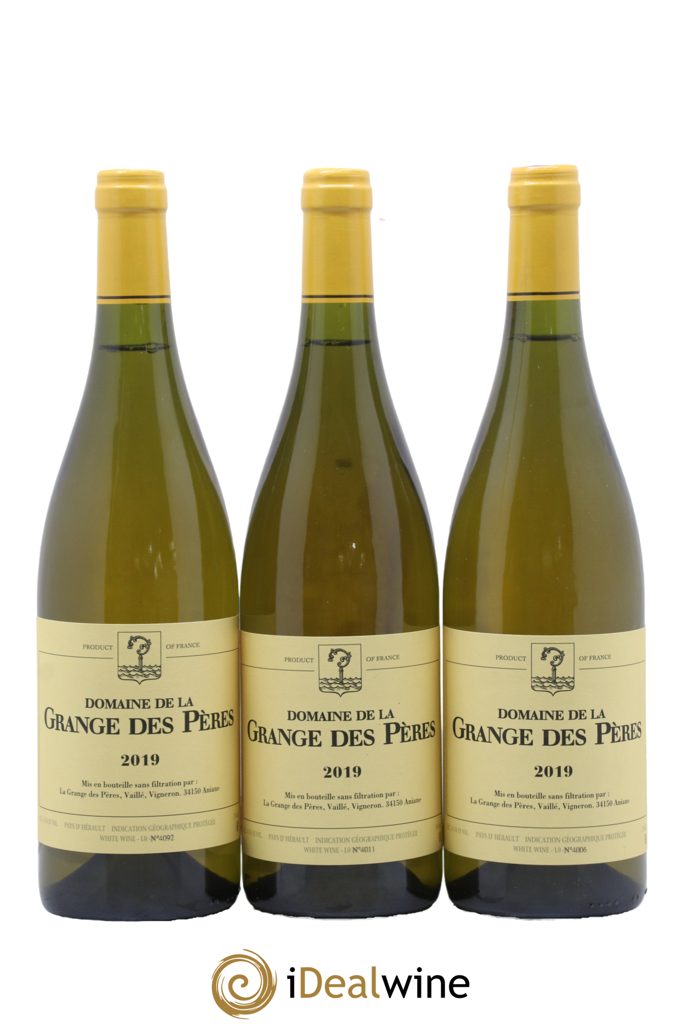 Pays d'Hérault Grange des Pères Laurent Vaillé 2019 - Lot de 3 bouteilles - 0