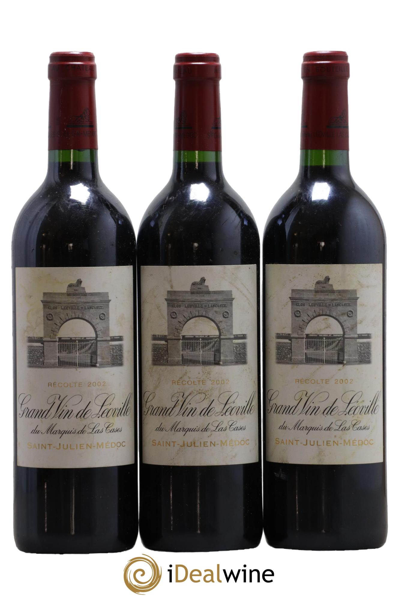 Château Léoville Las Cases 2ème Grand Cru Classé 2002 - Lot de 3 bouteilles - 0
