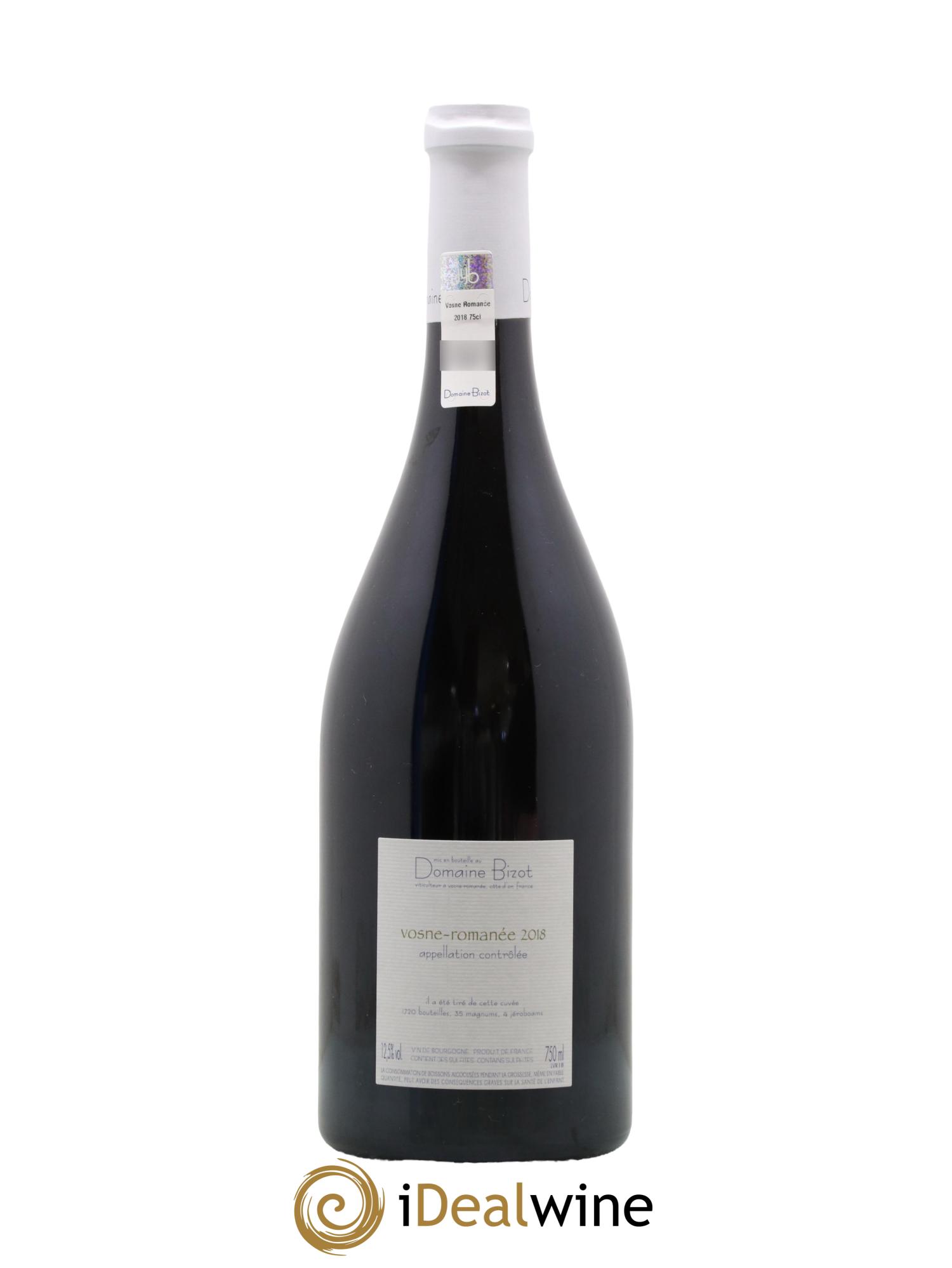 Vosne-Romanée Bizot (Domaine) 2018 - Lot of 1 bottle - 1