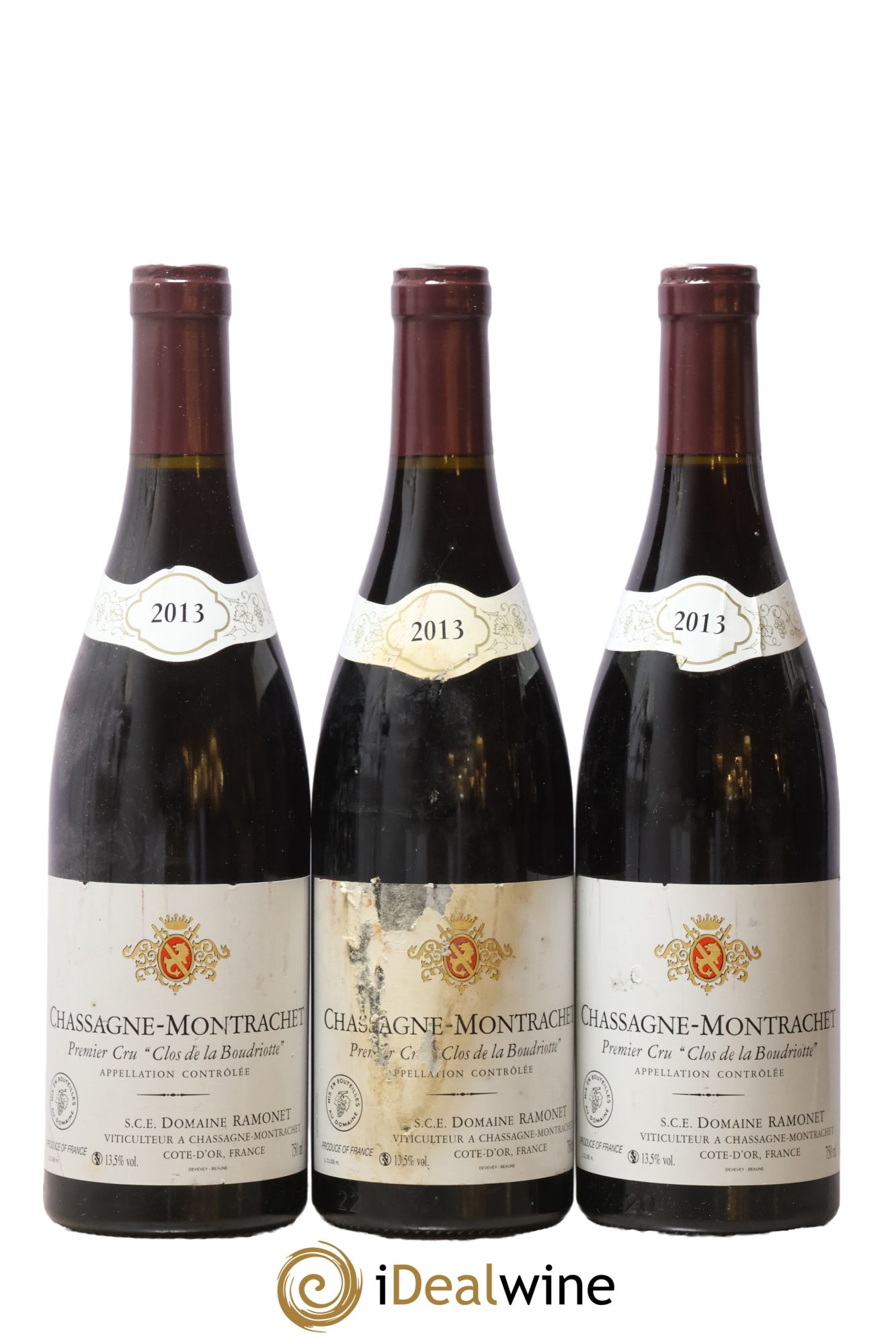 Chassagne-Montrachet 1er Cru Clos de la Boudriotte Ramonet (Domaine) 2013 - Lote de 3 botellas - 0