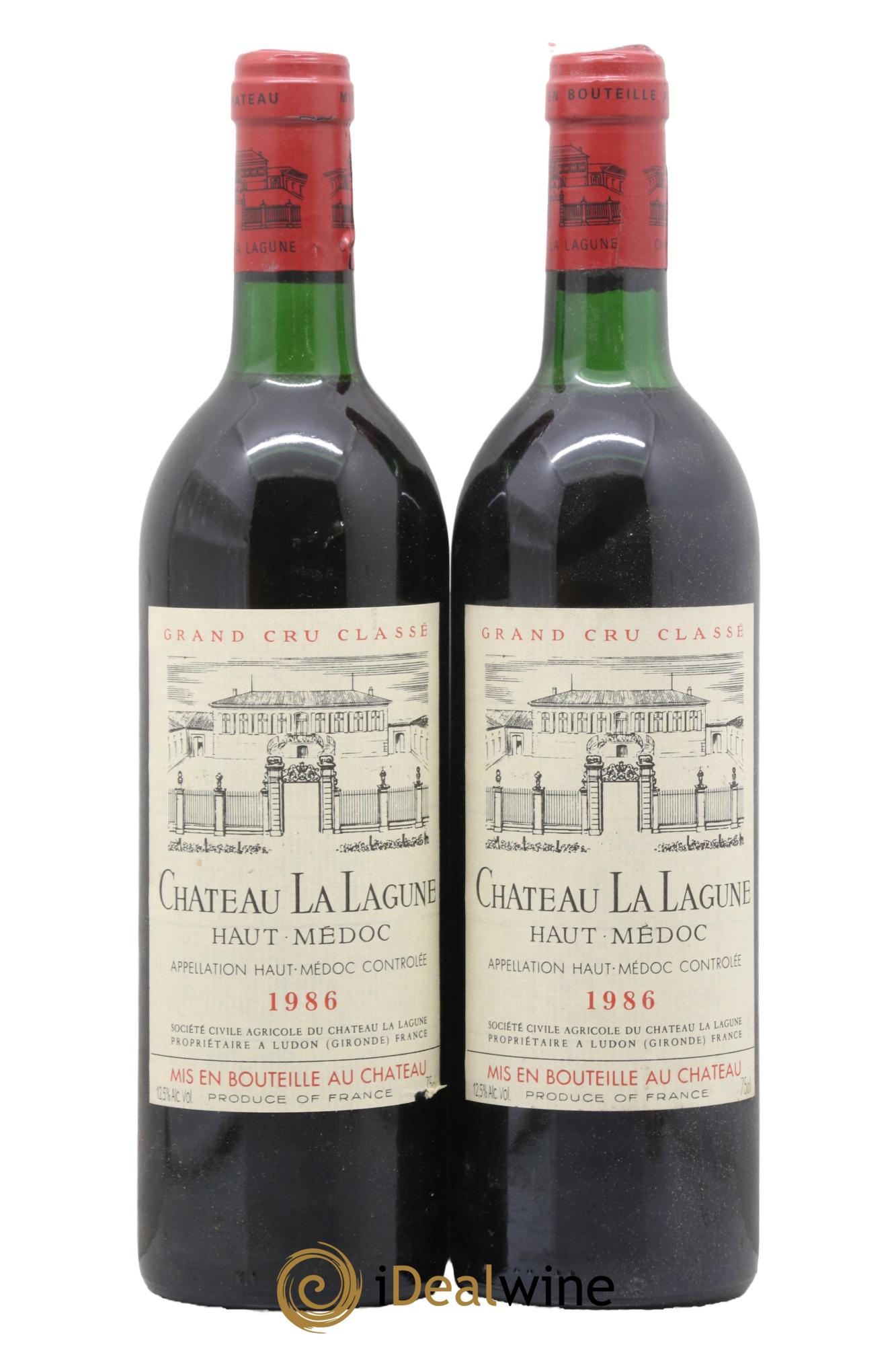 Château la Lagune 3ème Grand Cru Classé 1986 - Lot de 2 bouteilles - 0