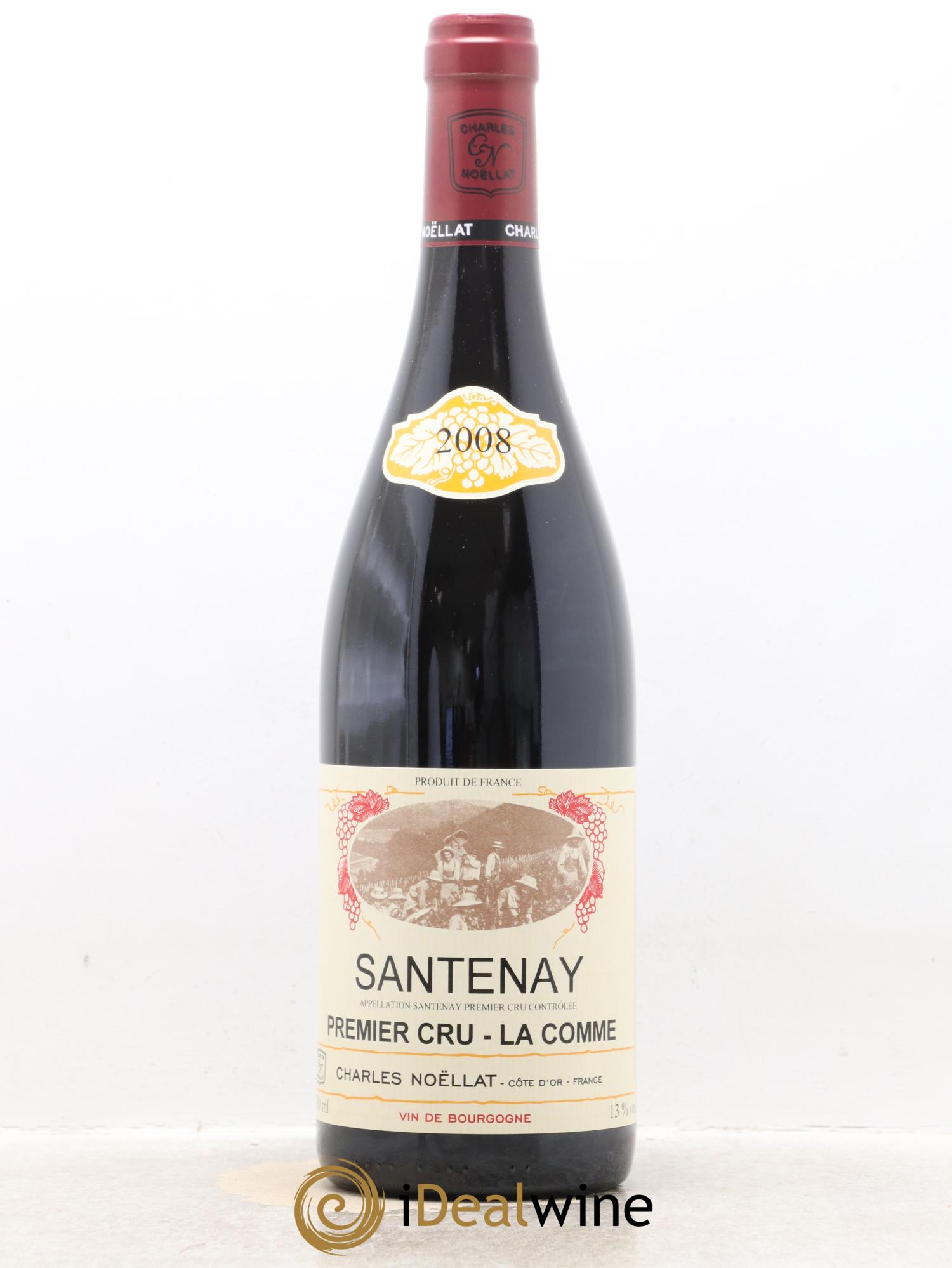 Santenay 1er Cru La Comme Domaine Charles Noëllat 2008 - Lot de 1 bouteille - 0