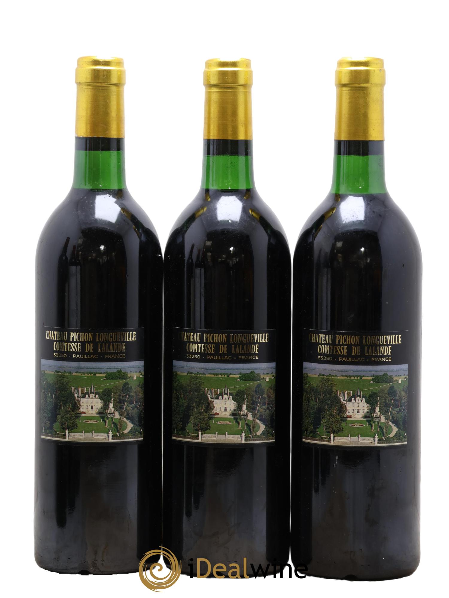 Château Pichon Longueville Comtesse de Lalande 2ème Grand Cru Classé 1990 - Lotto di 3 bottiglie - 1