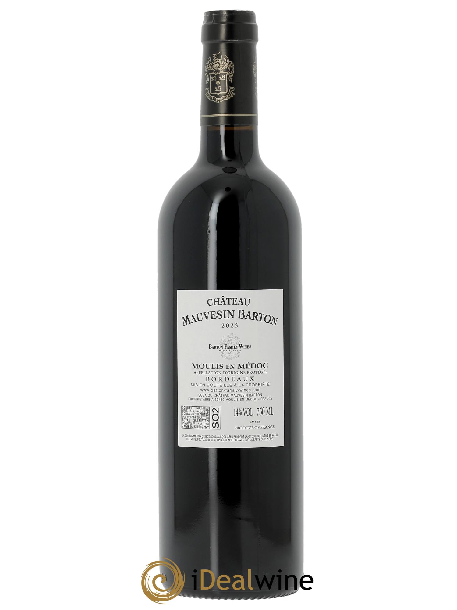 Château Mauvesin Barton 2023 - Lot de 1 bouteille - 1
