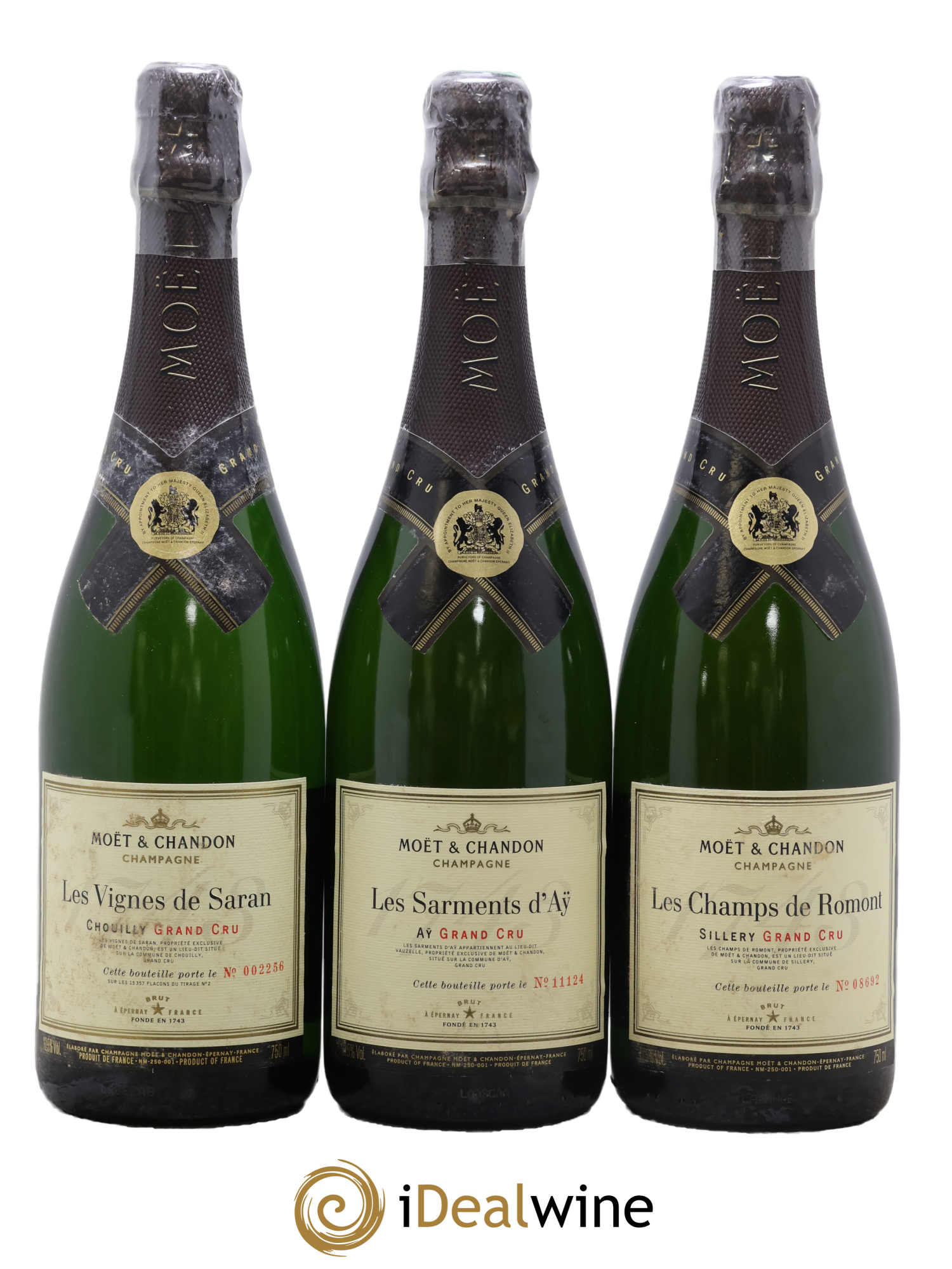 Champagne La Trilogie Des Grands Crus Moët Et Chandon - Lot of 3 bottles - 0