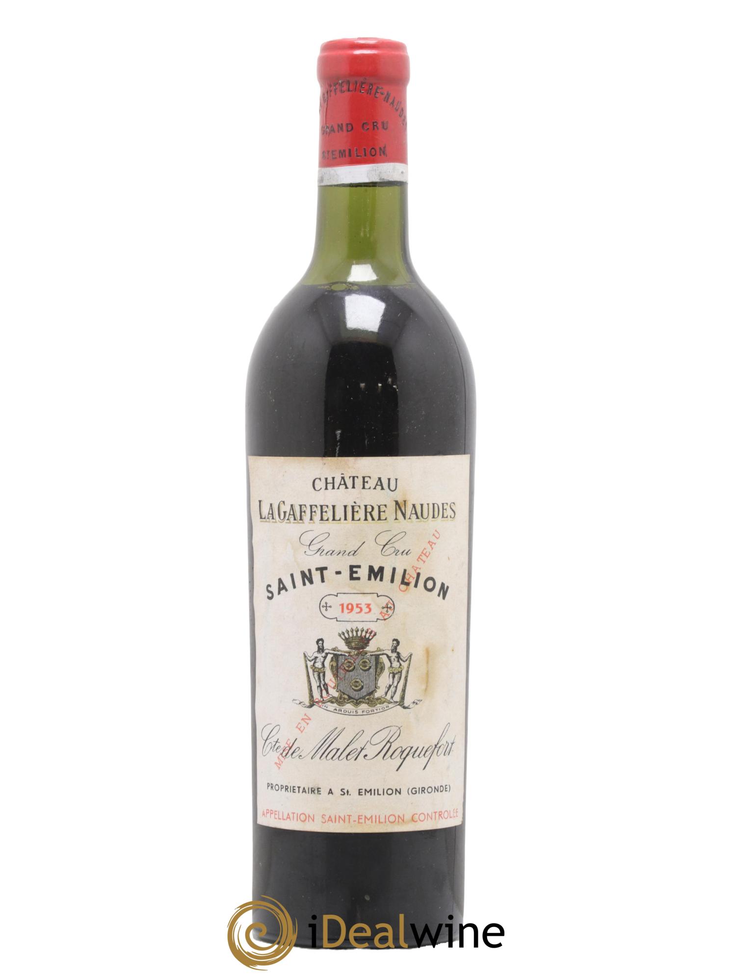Château la Gaffelière 1er Grand Cru Classé B 1953 - Lot de 1 bouteille - 0