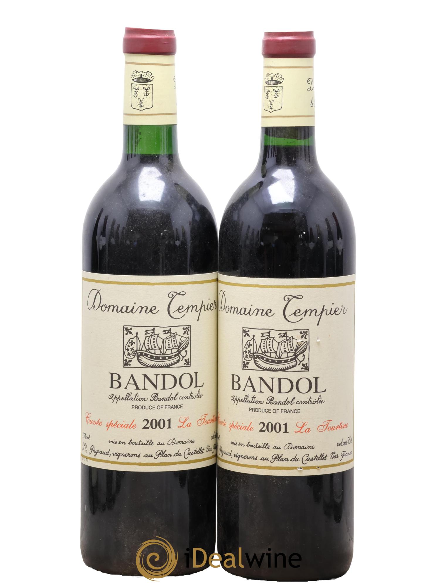Bandol Domaine Tempier La Tourtine Famille Peyraud 2001 - Lot de 2 bouteilles - 0