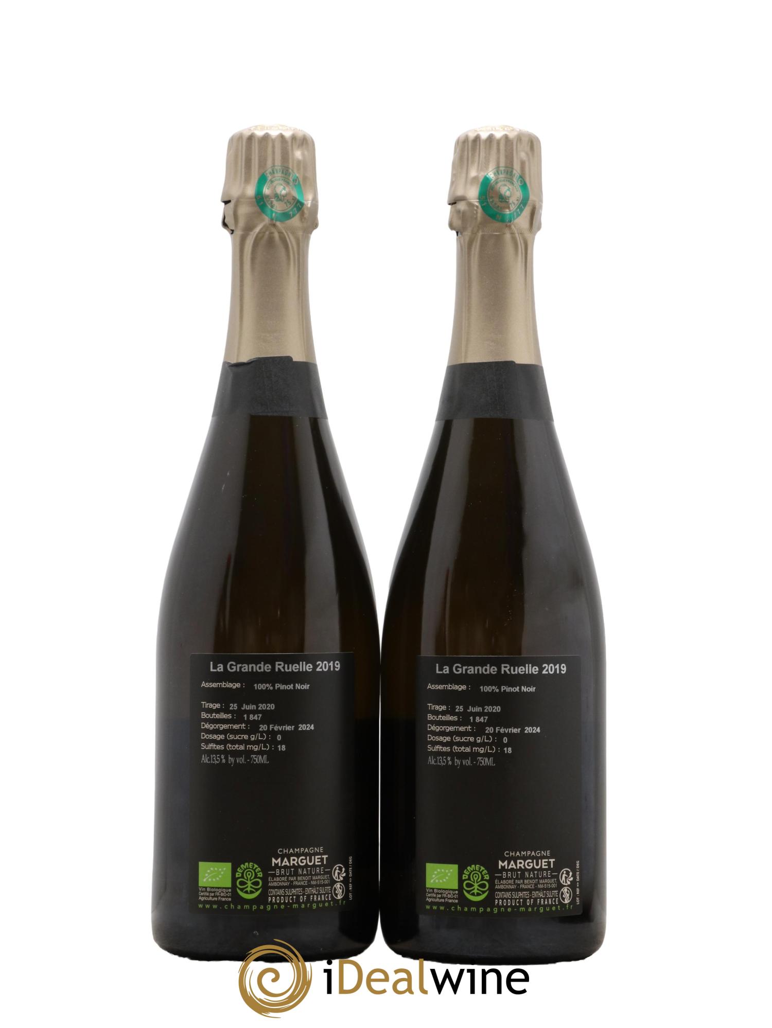 La Grande Ruelle Grand Cru Brut Nature Marguet 2019 - Lot of 2 bottles - 1