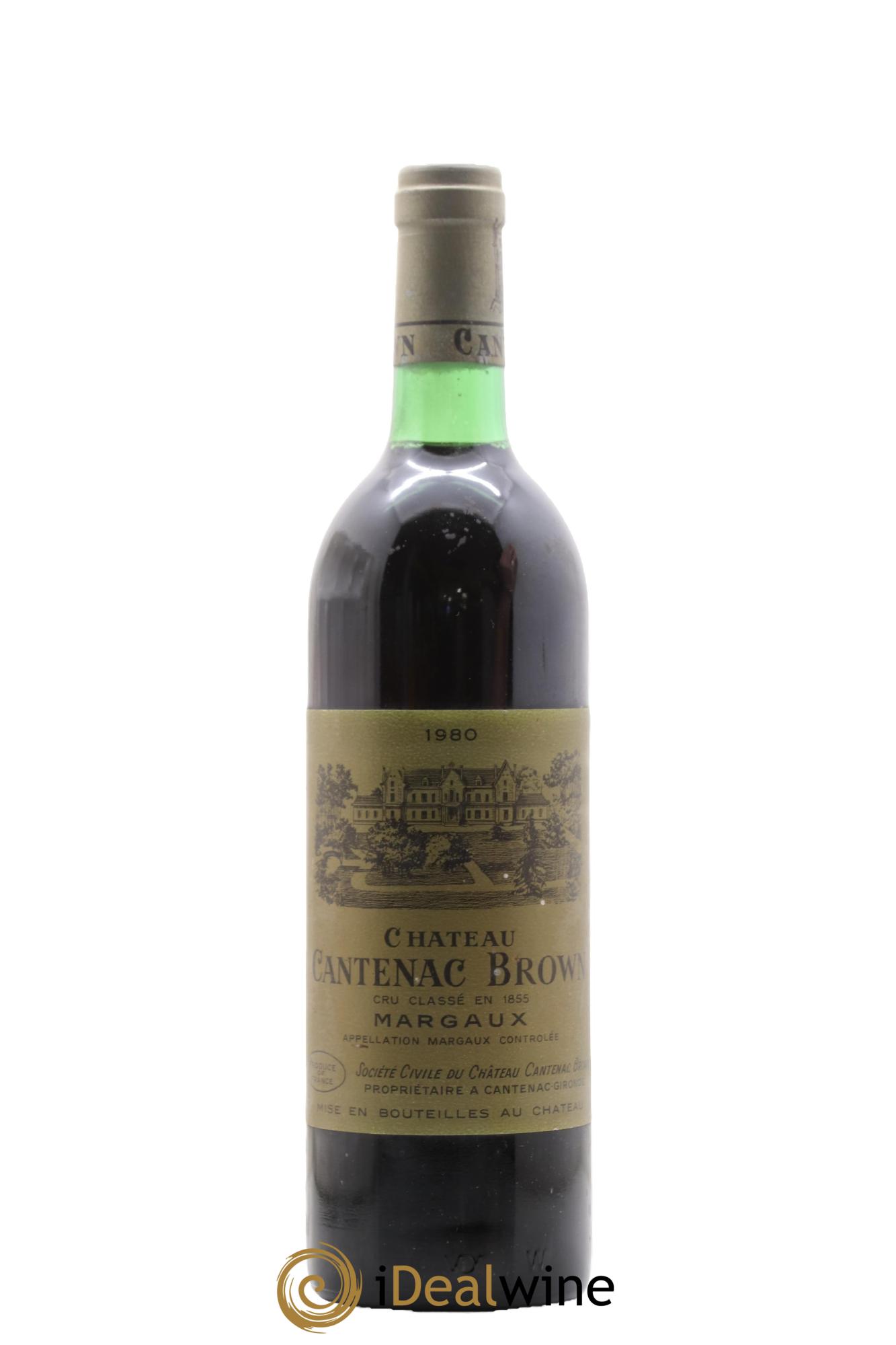 Château Cantenac Brown 3ème Grand Cru Classé 1980 - Lot de 1 bouteille - 0