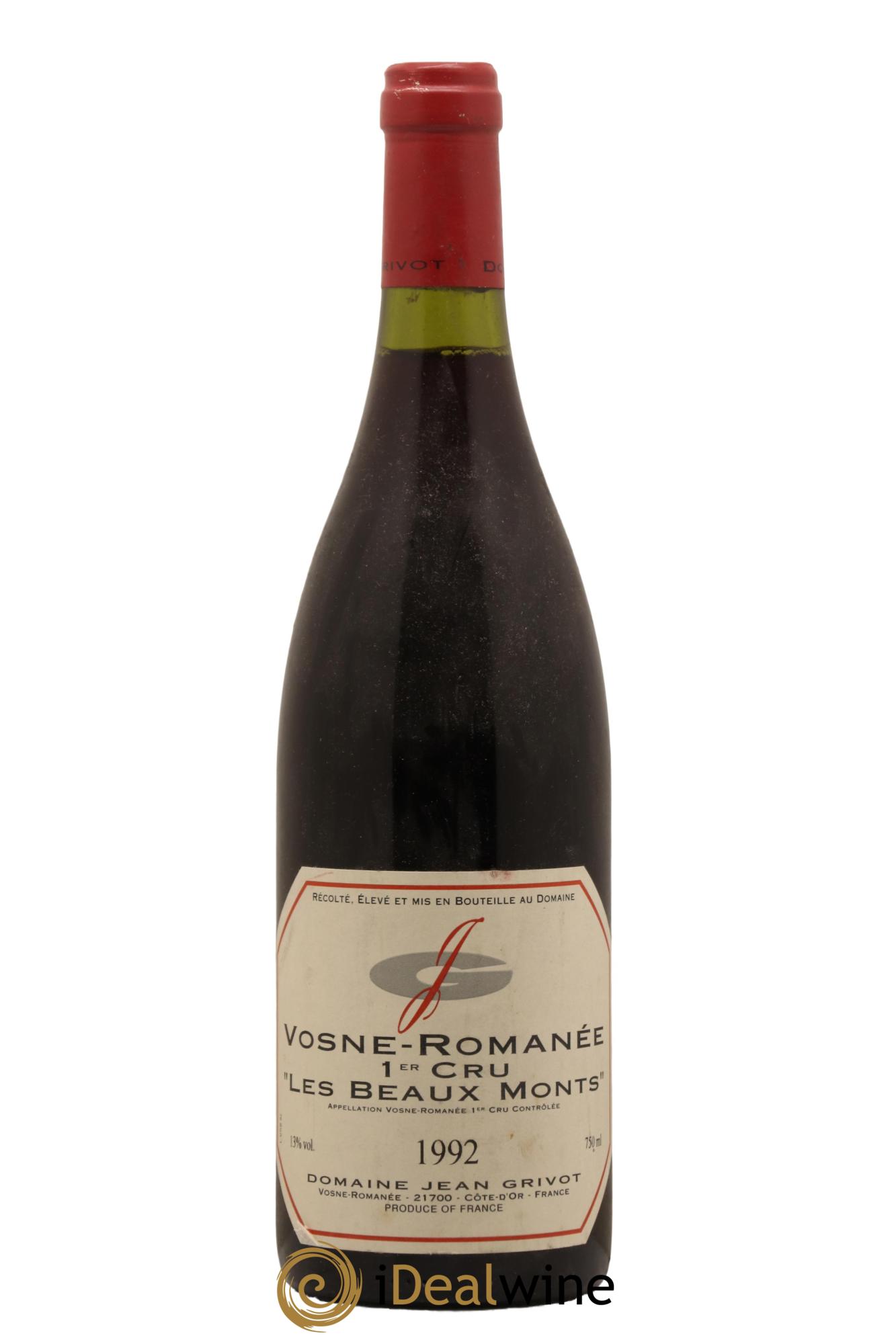 Vosne-Romanée 1er Cru Les Beaux-Monts Jean Grivot 1992 - Lot de 1 bouteille - 0