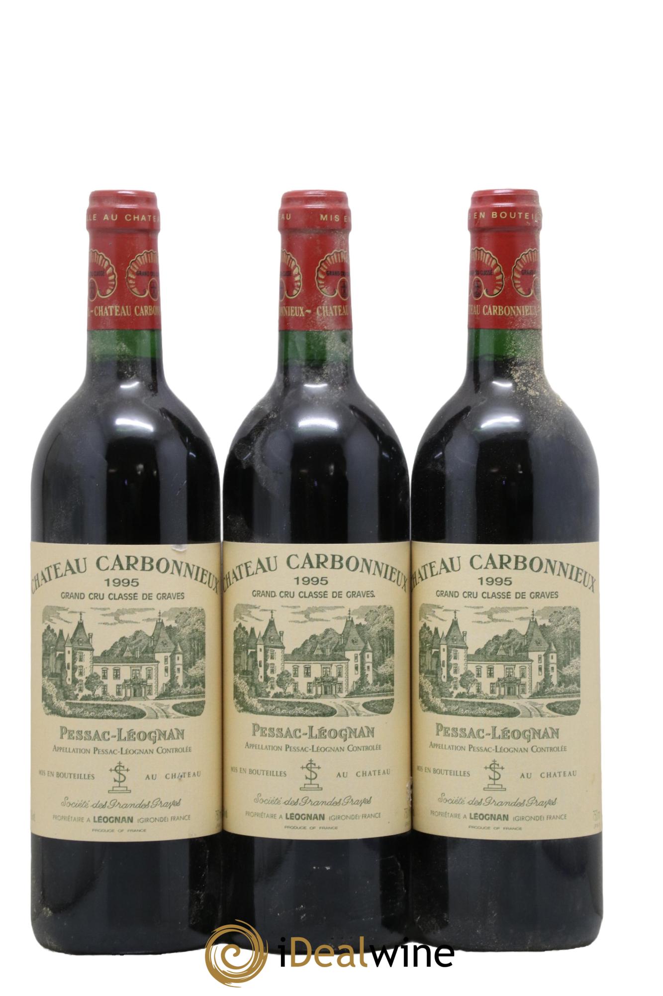Château Carbonnieux Cru Classé de Graves 1995 - Posten von 3 Flaschen - 0