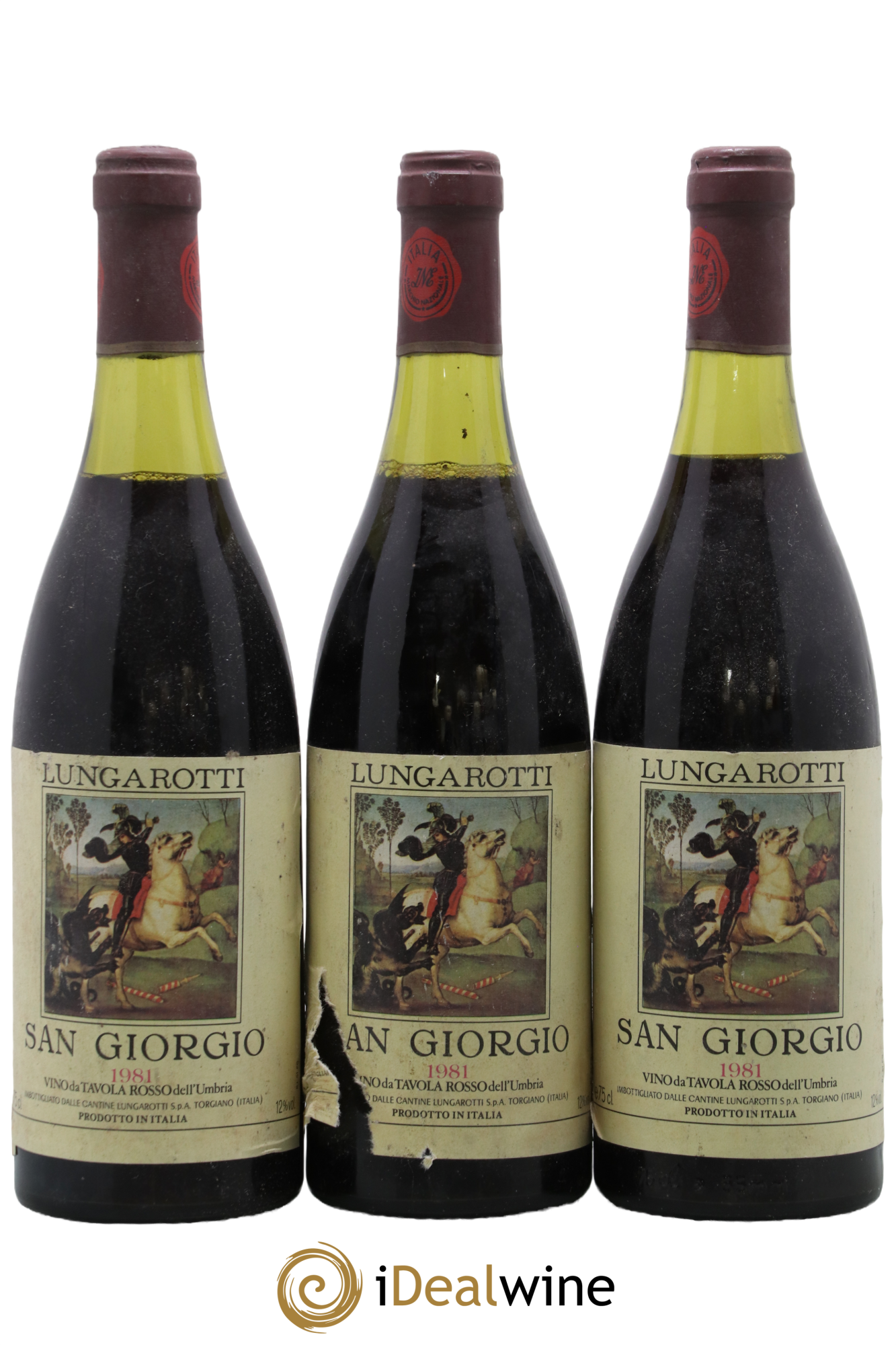 Italie San Giorgio Lungarotti 1981 - Lotto di 3 bottiglie - 0