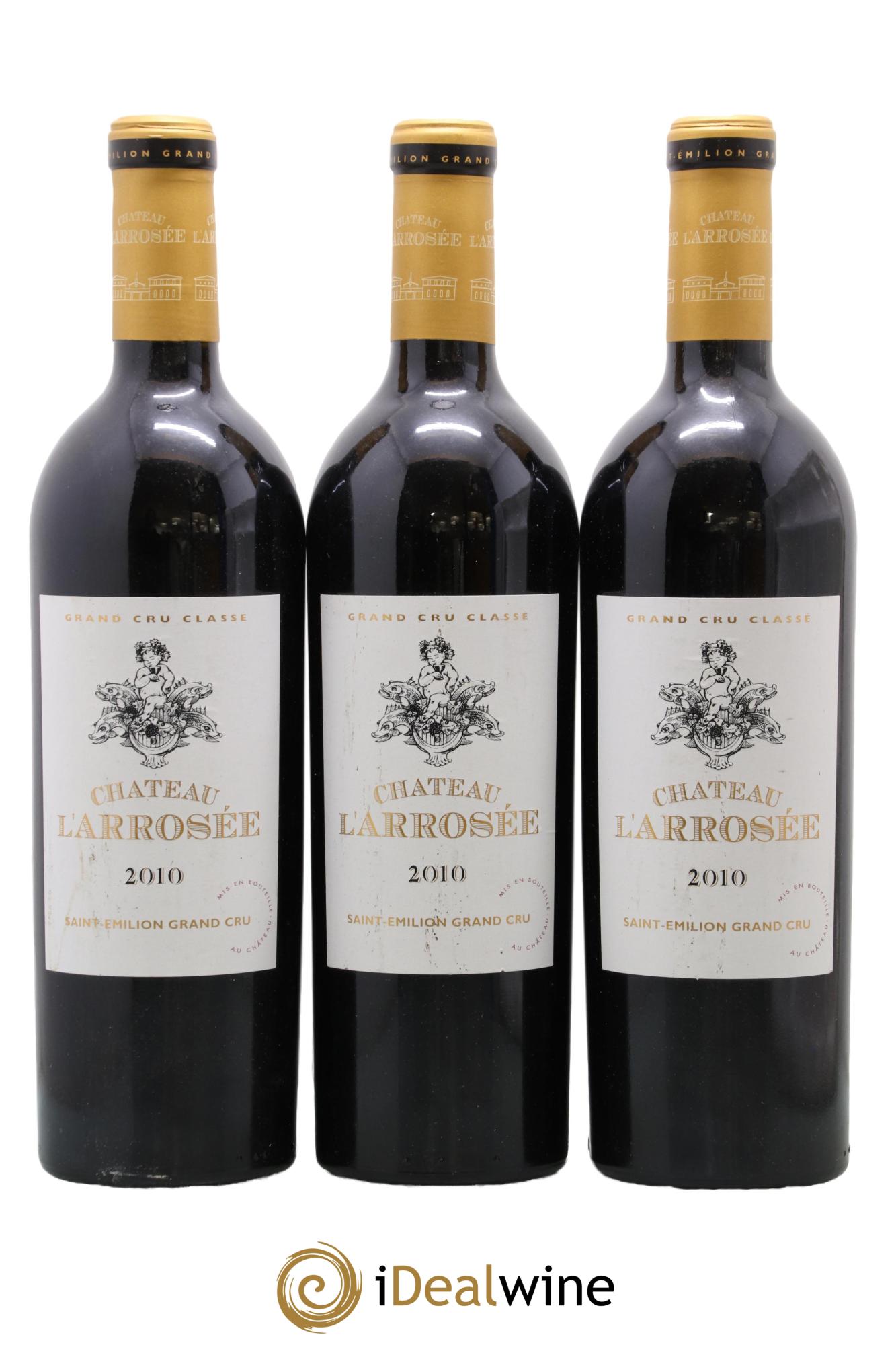 Château l' Arrosée Grand Cru Classé 2010 - Lot de 3 bouteilles - 0