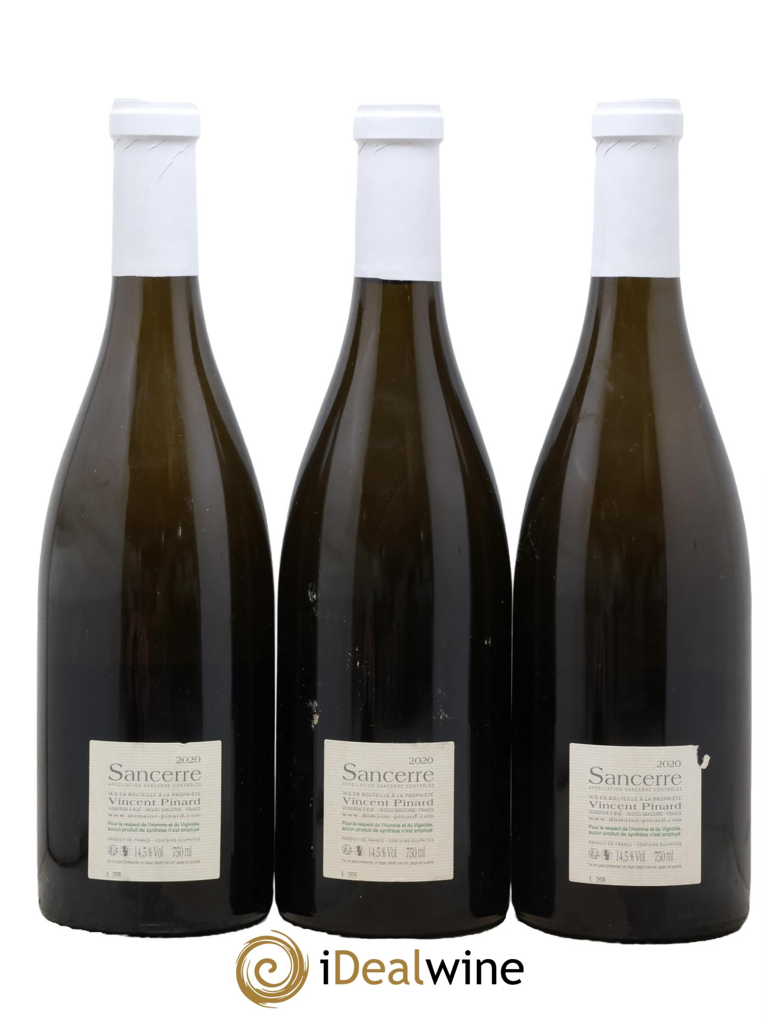 Sancerre Grand Chemarin Vincent Pinard 2020 - Lot of 3 bottles - 1