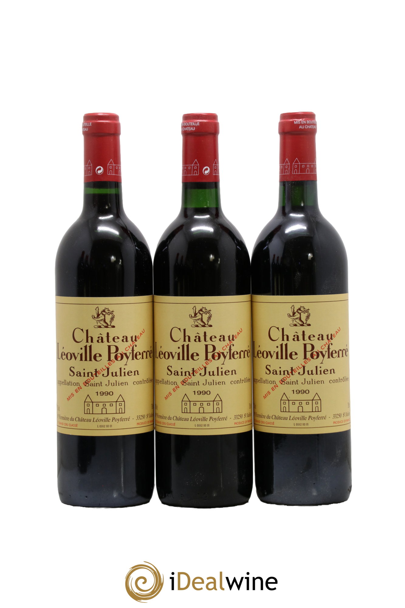 Château Léoville Poyferré 2ème Grand Cru Classé 1990 - Lotto di 12 bottiglie - 1