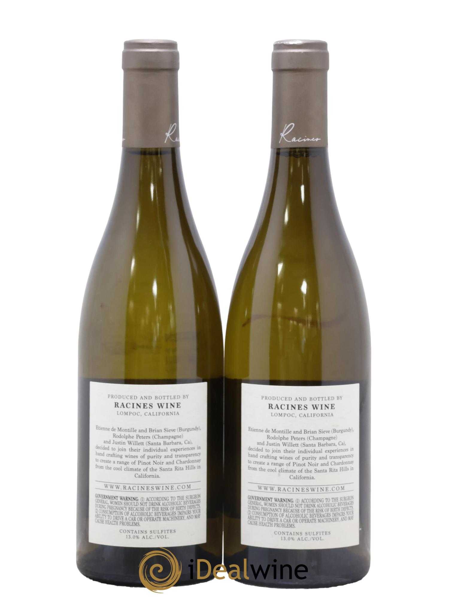 USA Santa Rita Hills Racines Bentrock Vineyard Chardonnay 2019 - Lot de 2 bouteilles - 1